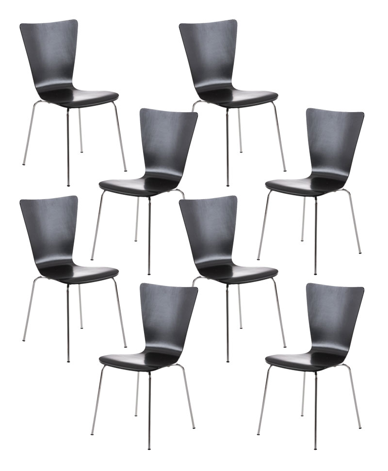 Lot de 8 chaises empilables Aaron