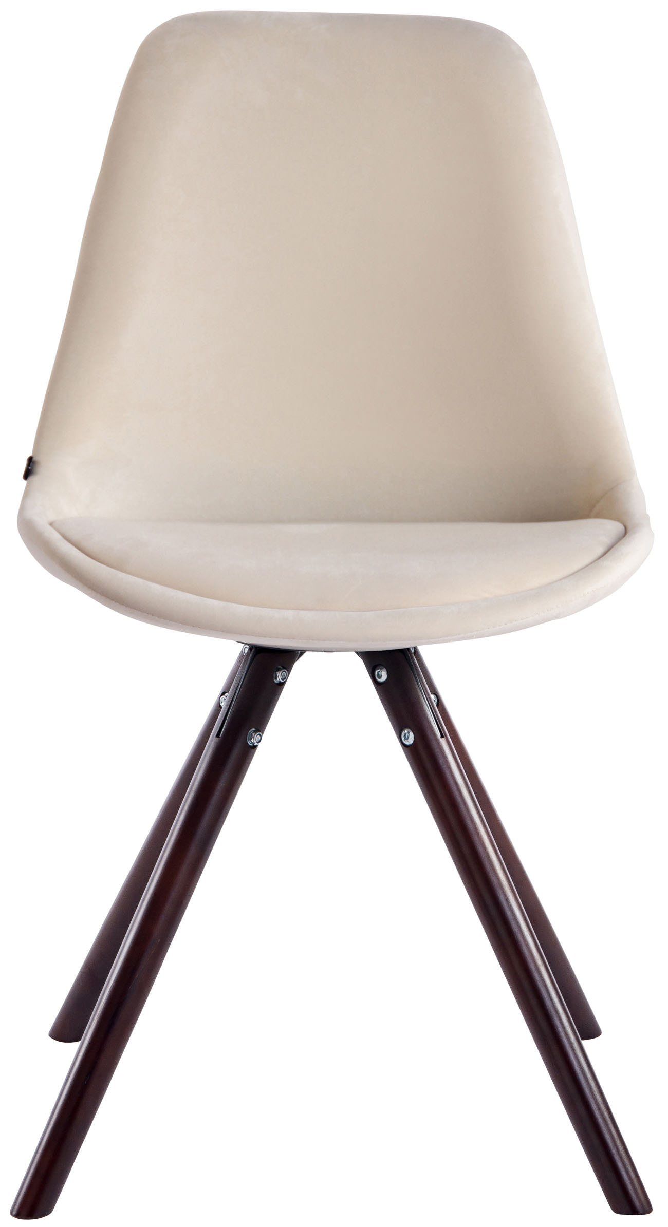 Chaise de salle à manger Toulouse en velours avec pieds ronds