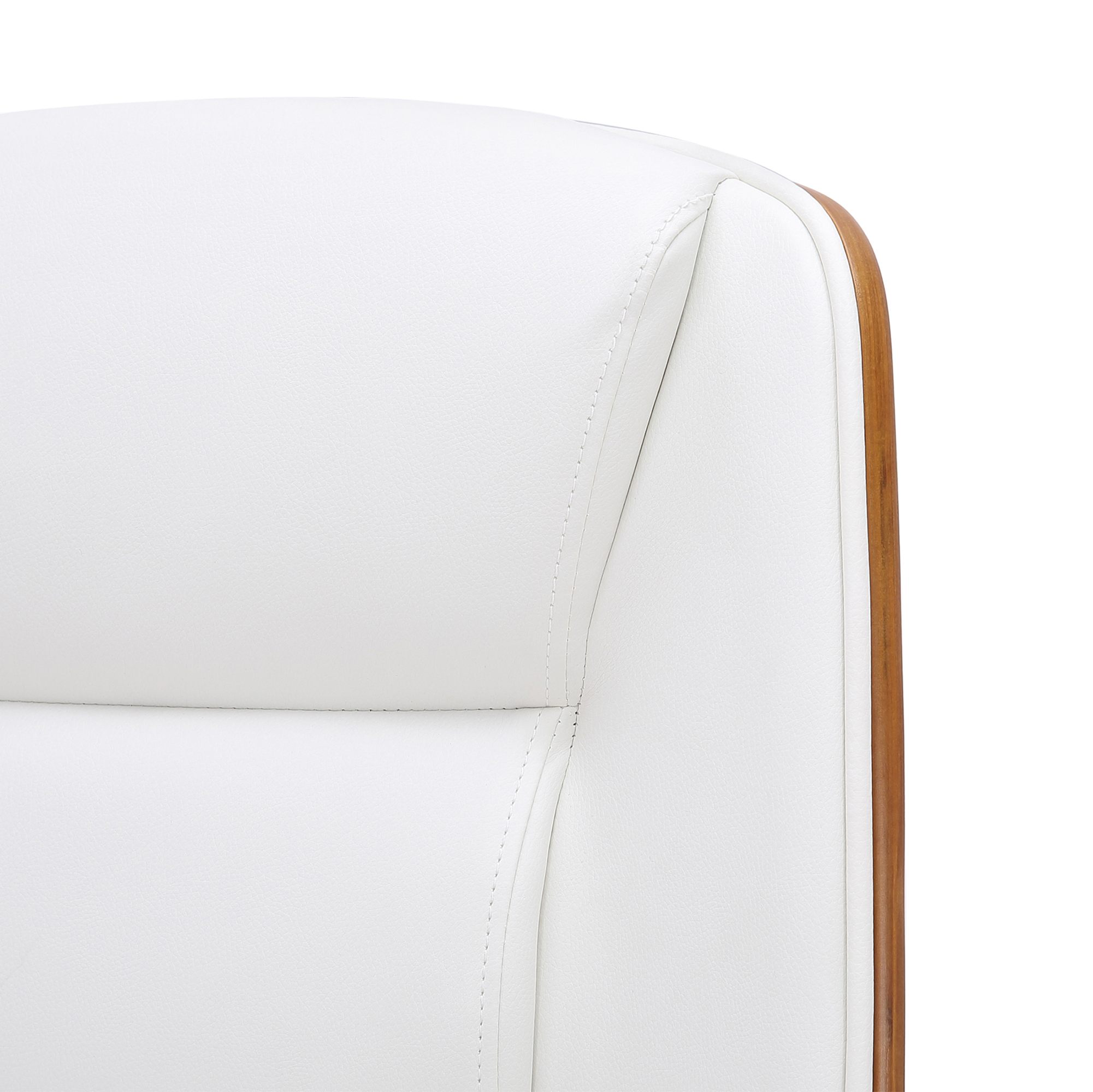 Fauteuil de bureau Yankton en similicuir avec coque de siège en bois