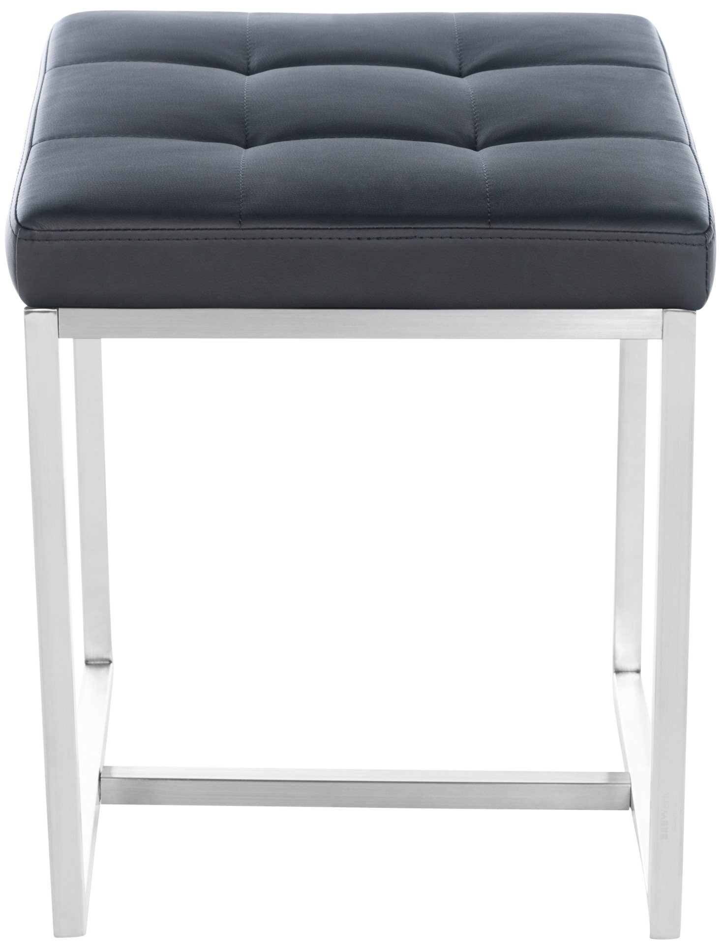 Lot de 2 tabourets bas Barci en similicuir