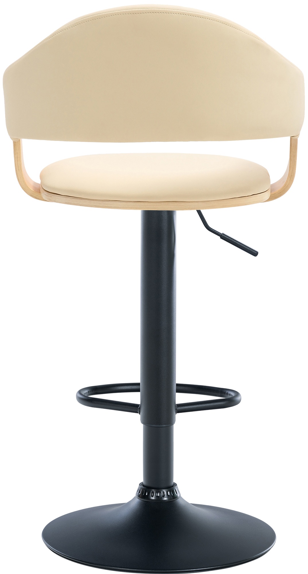 Tabouret de bar Nilse avec Coque en bois assise en similicuir
