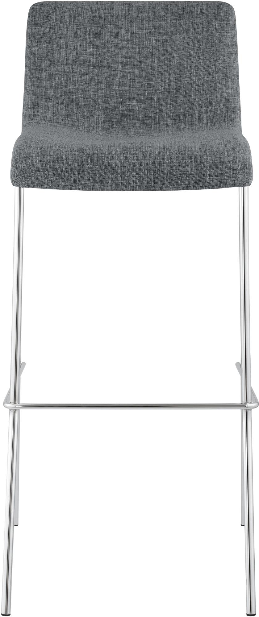 Lot de 2 tabourets de bar Hover en tissu, pieds metalliques