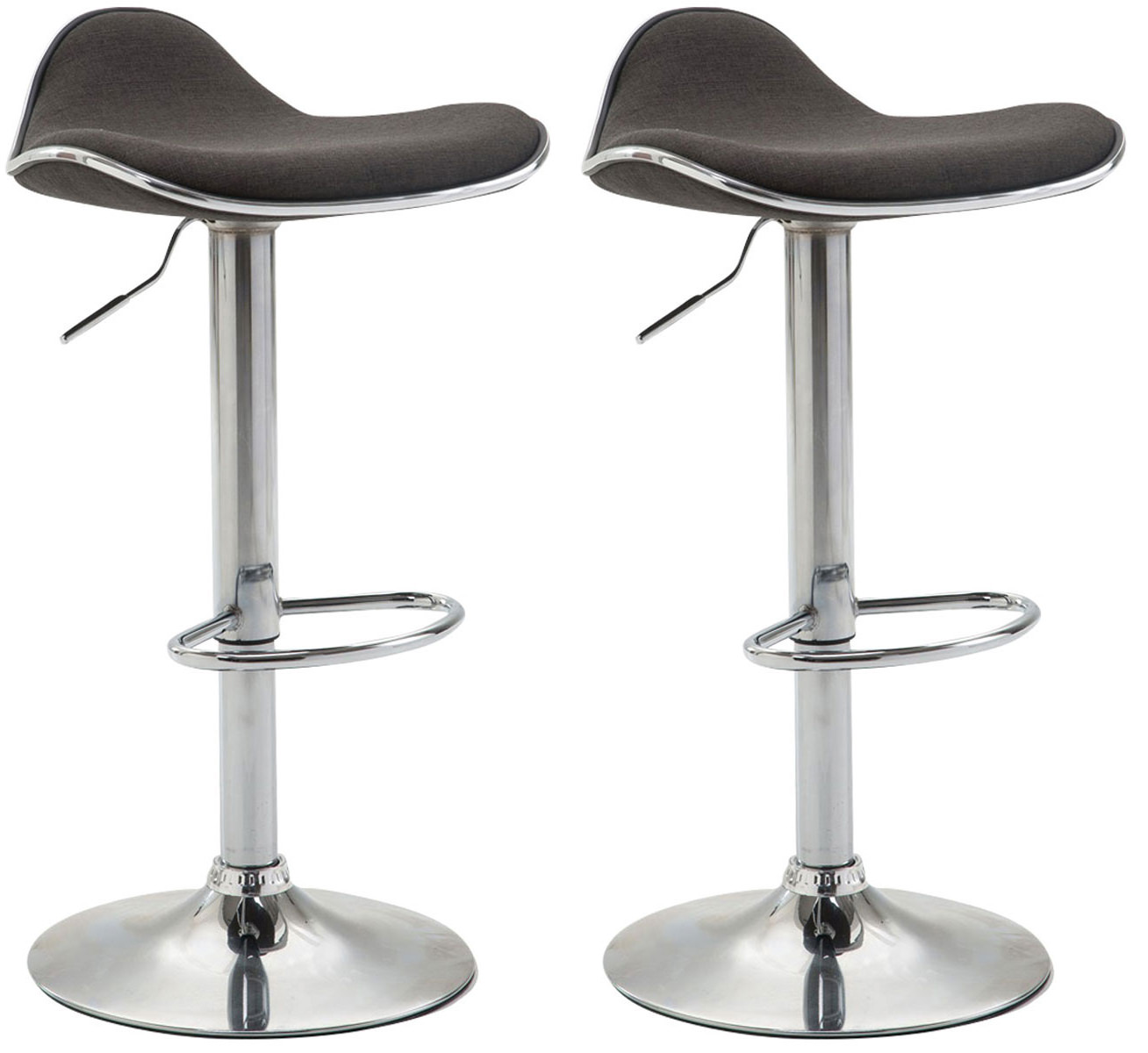 Lot de 2 Tabourets de bar Shanghai en tissu