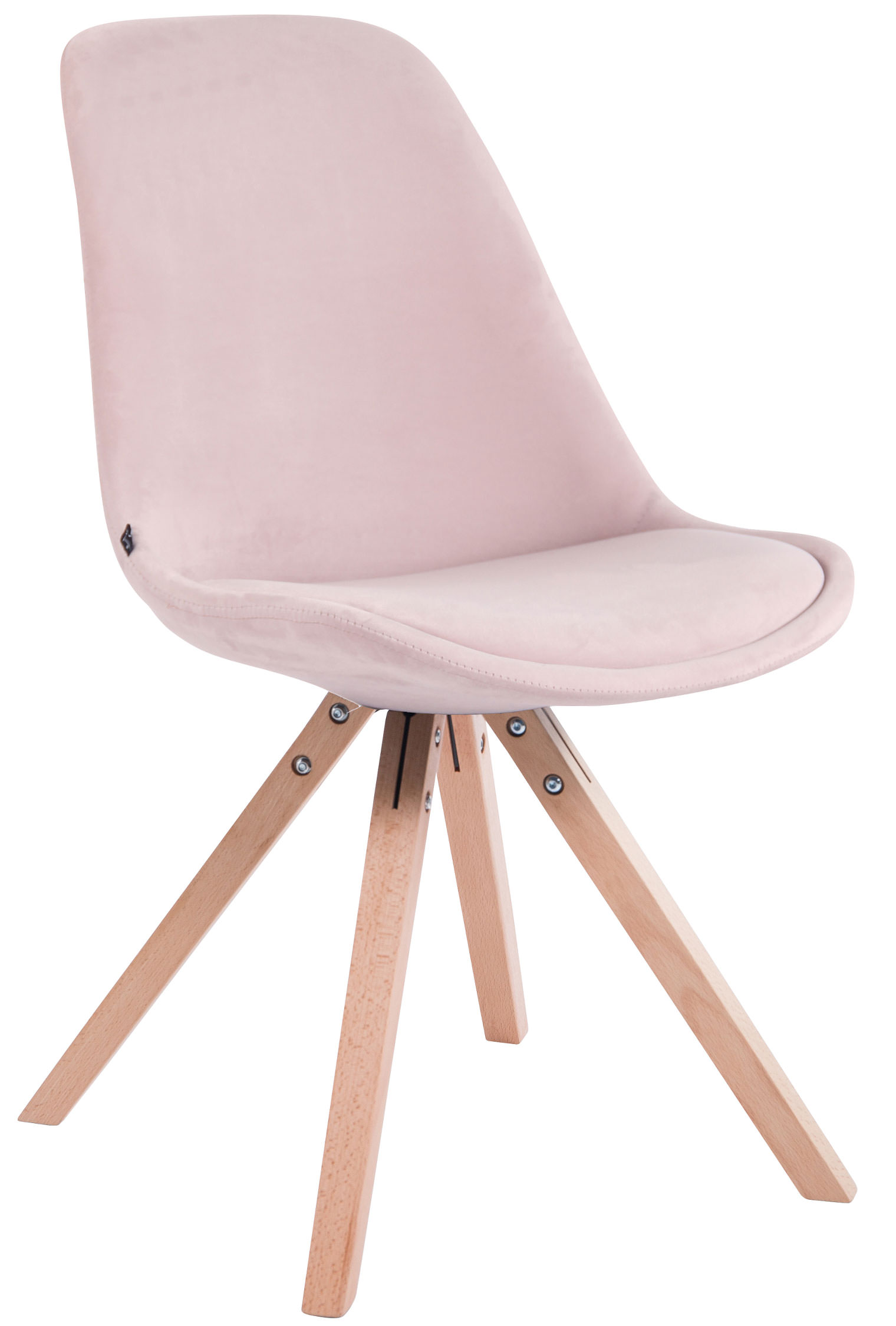 Chaise de salle à manger Toulouse en velours Pieds carrés