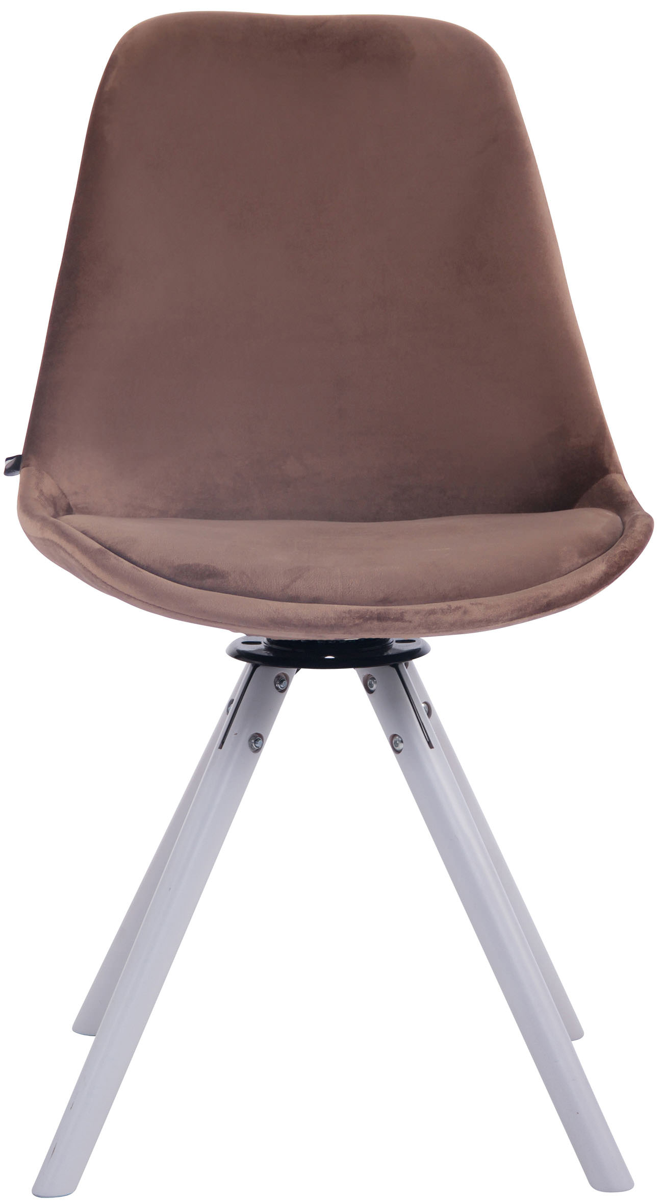 Chaise de salle à manger Troyes Pivotant en velours avec piétement rond