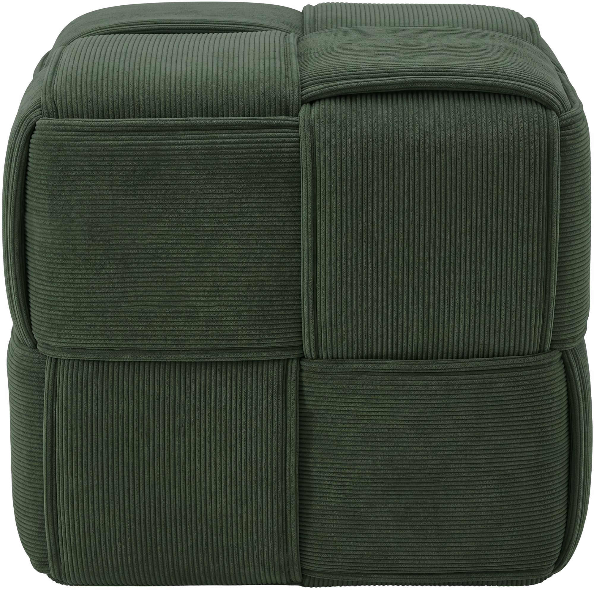 Pouf Forinta en velours côtelé