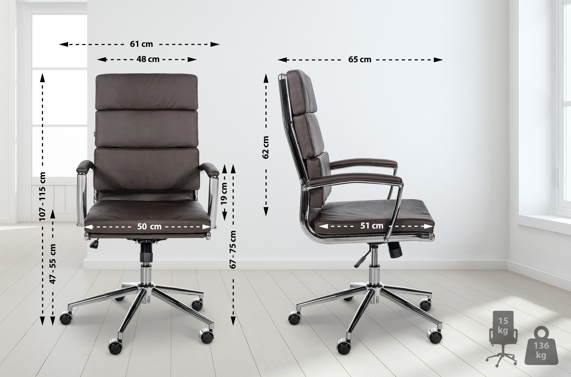 Chaise de bureau Cleveland