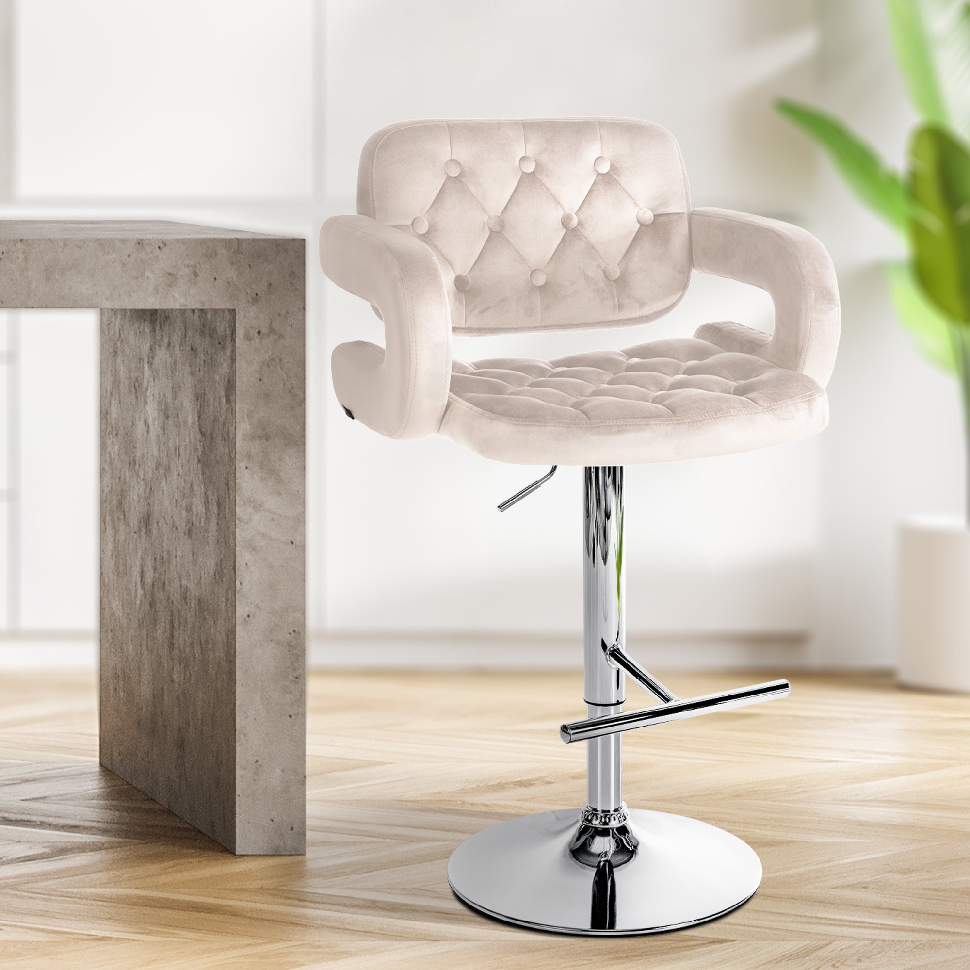 Tabouret de bar Dublin velours