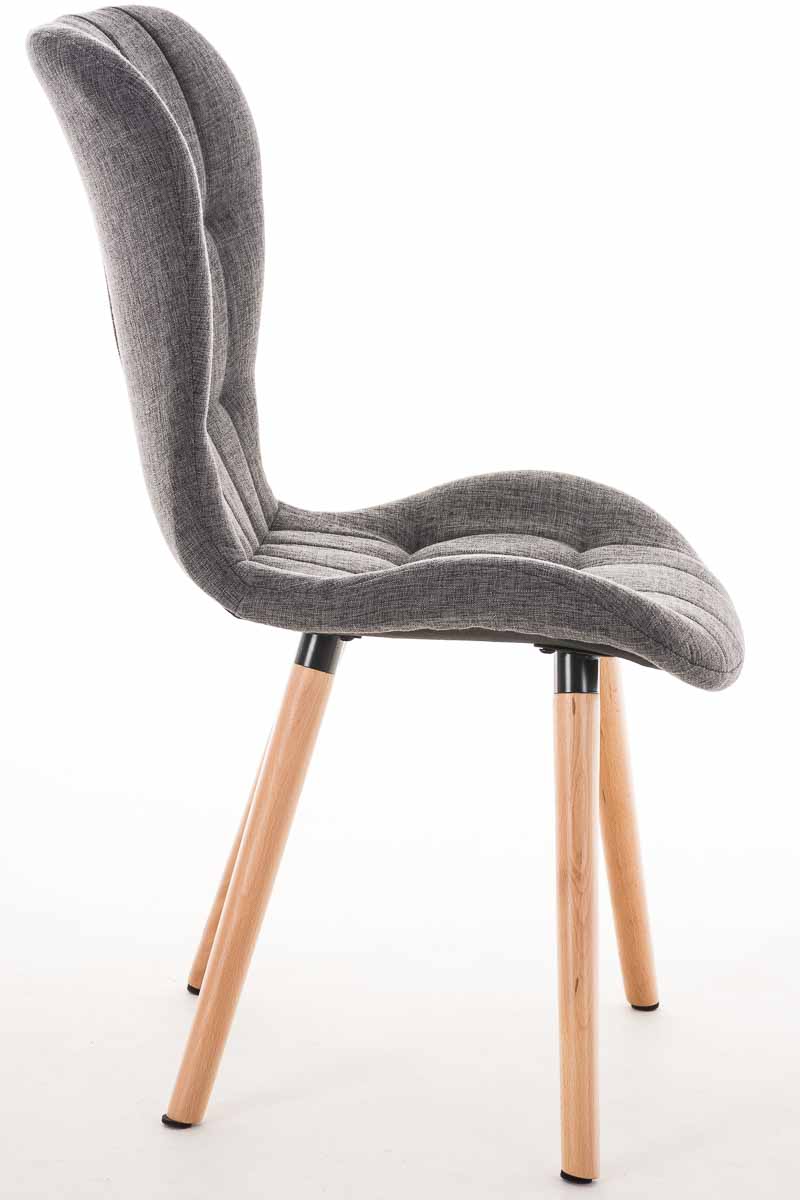 Chaise de salle à manger Elda en tissu rembourré
