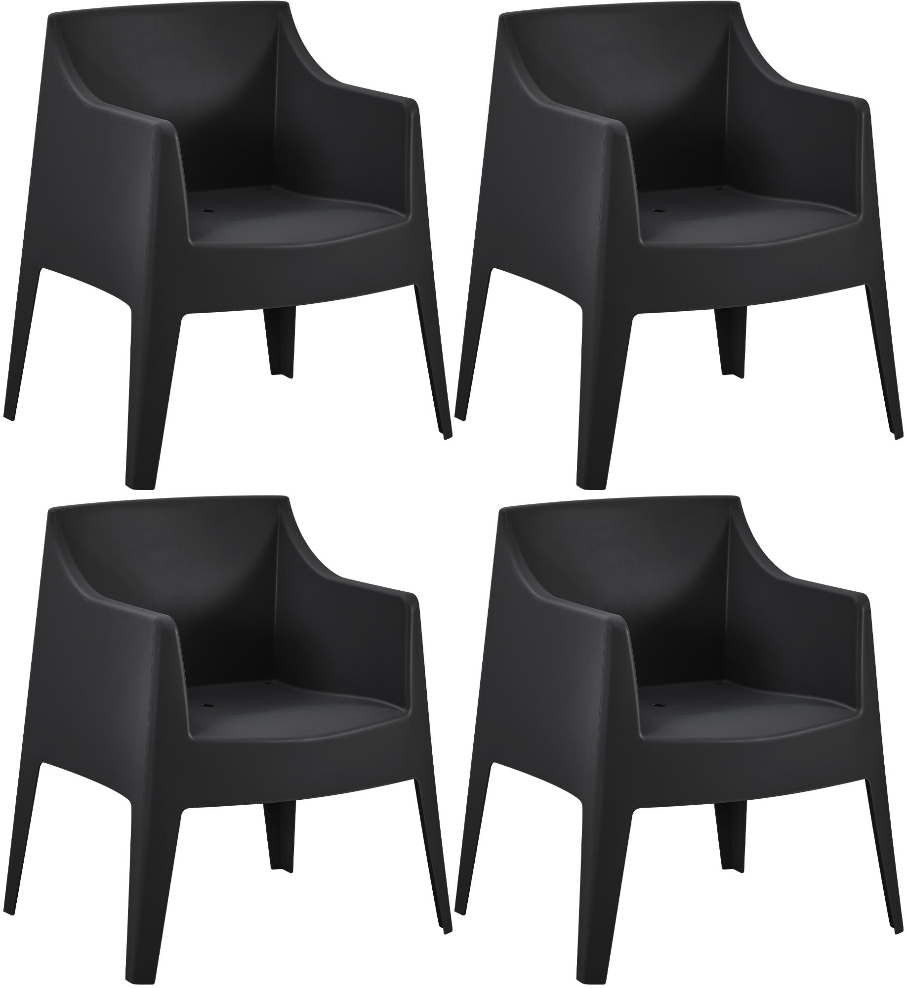 Ensemble de 4 chaises de jardin Bartal