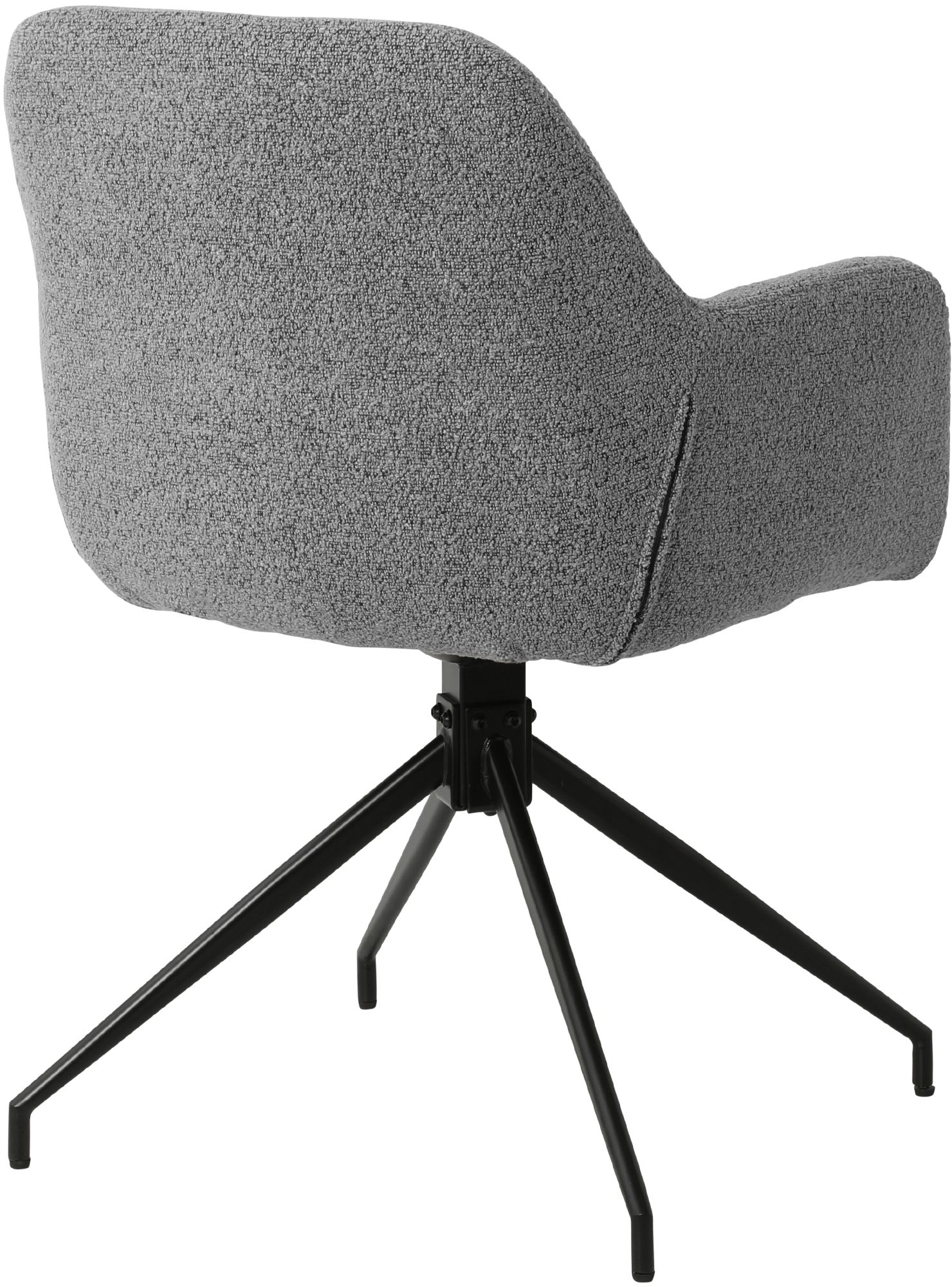 Chaise de salle a manger Merlinda en tissu teddy