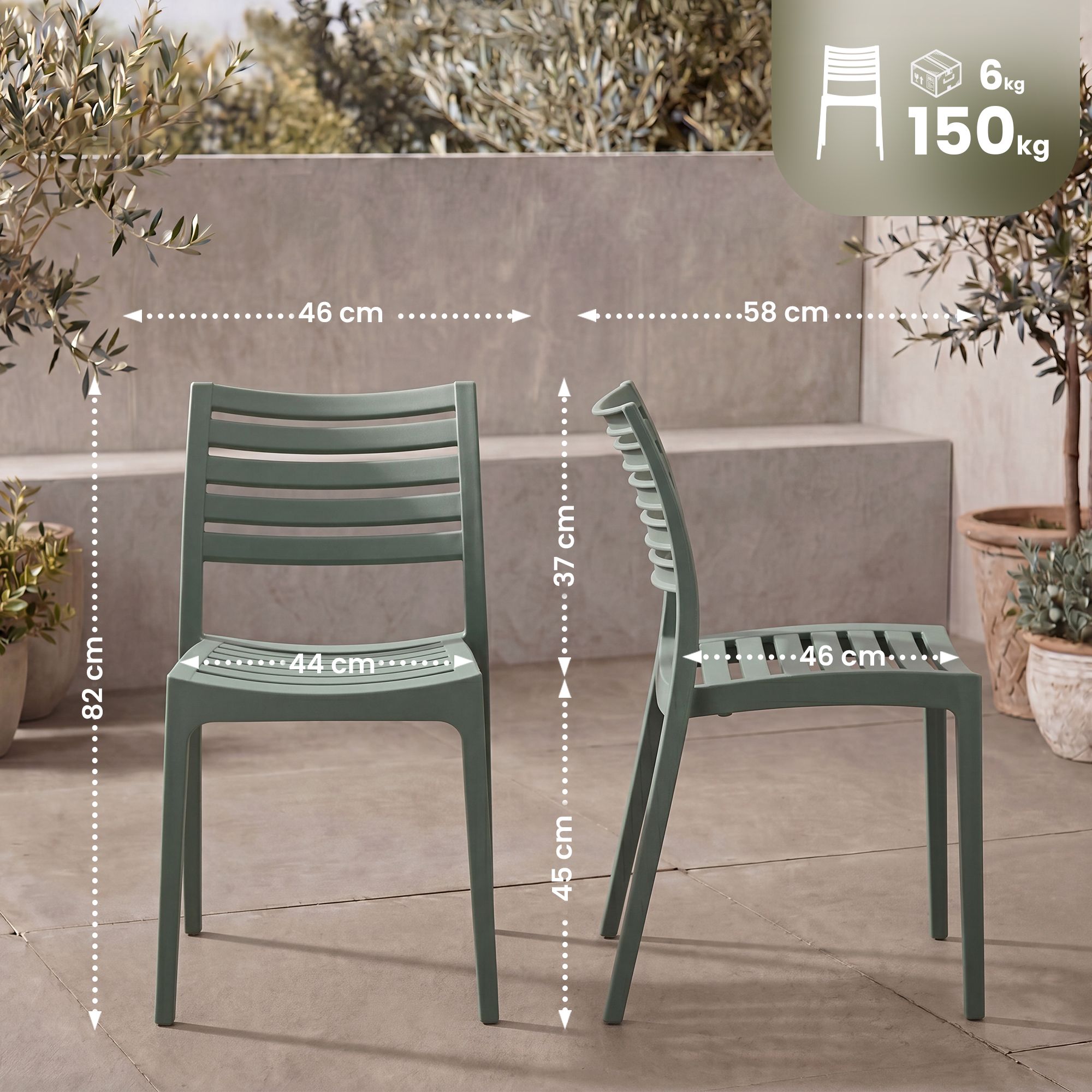 Chaise de jardin Arkon