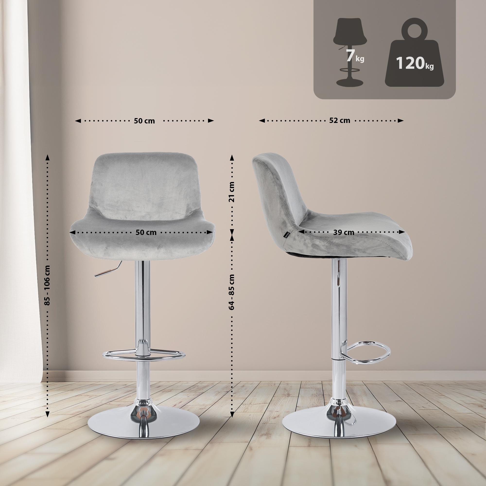 Tabouret de bar Solon Chrome
