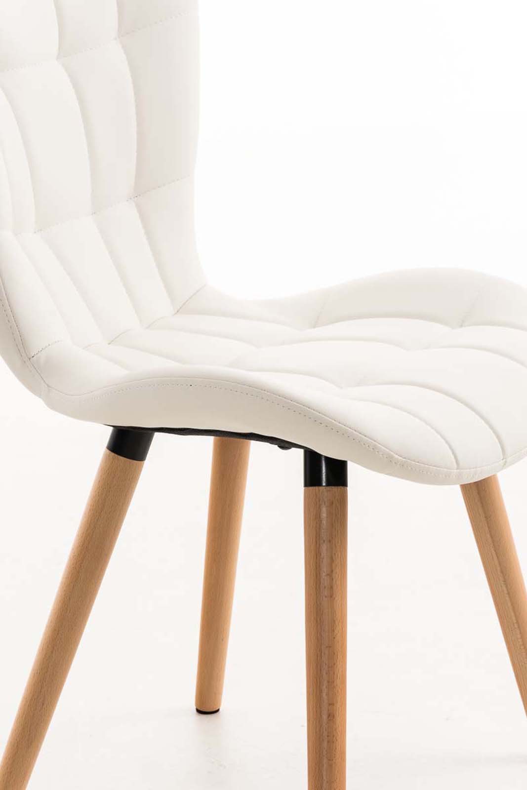 Lot de 4 chaises de salle à manger Elda en similicuir style scandinave