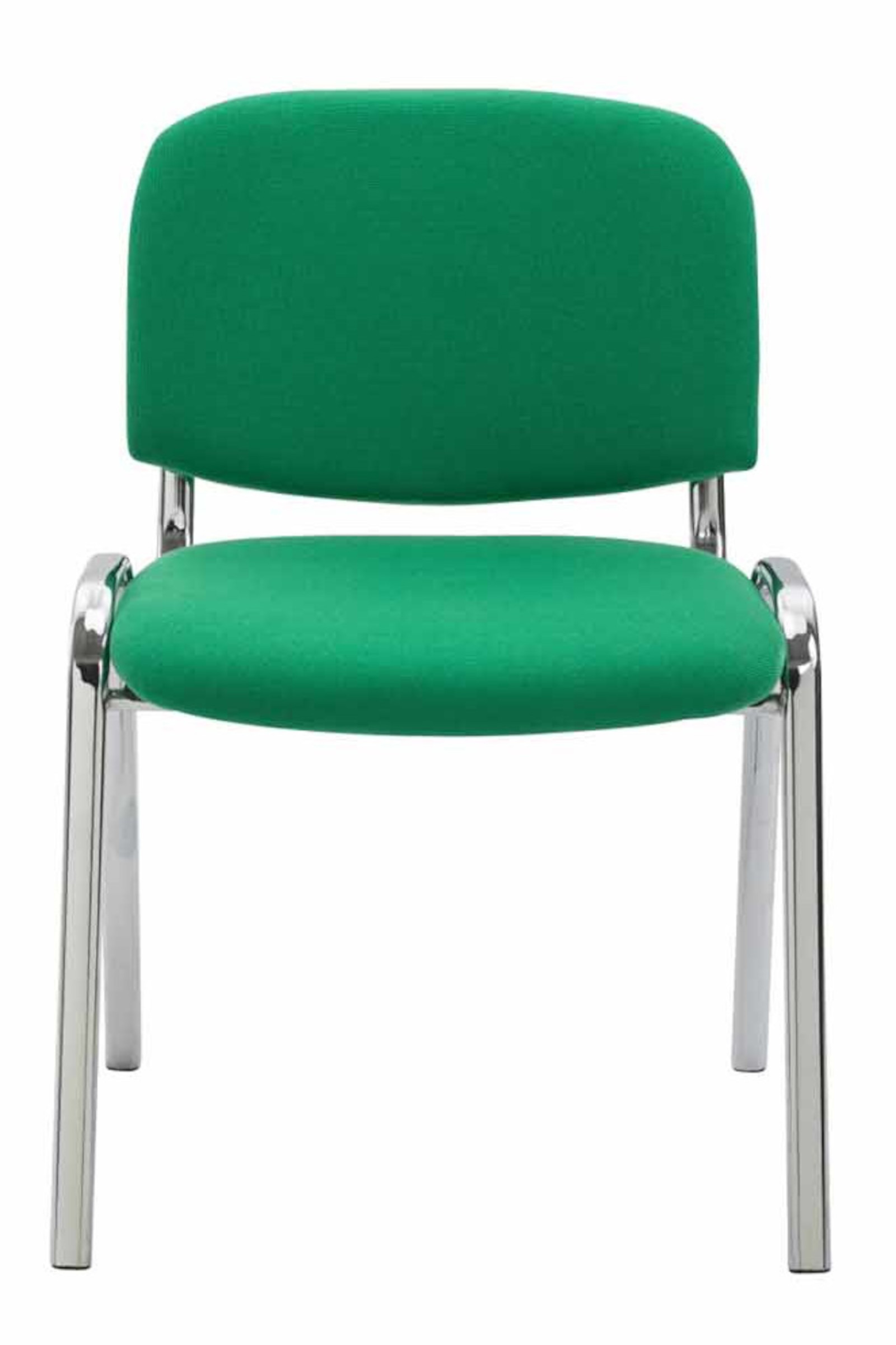 Lot de 4 Chaises de visiteur Ken en tissu avec Pieds en métal aspect chromé