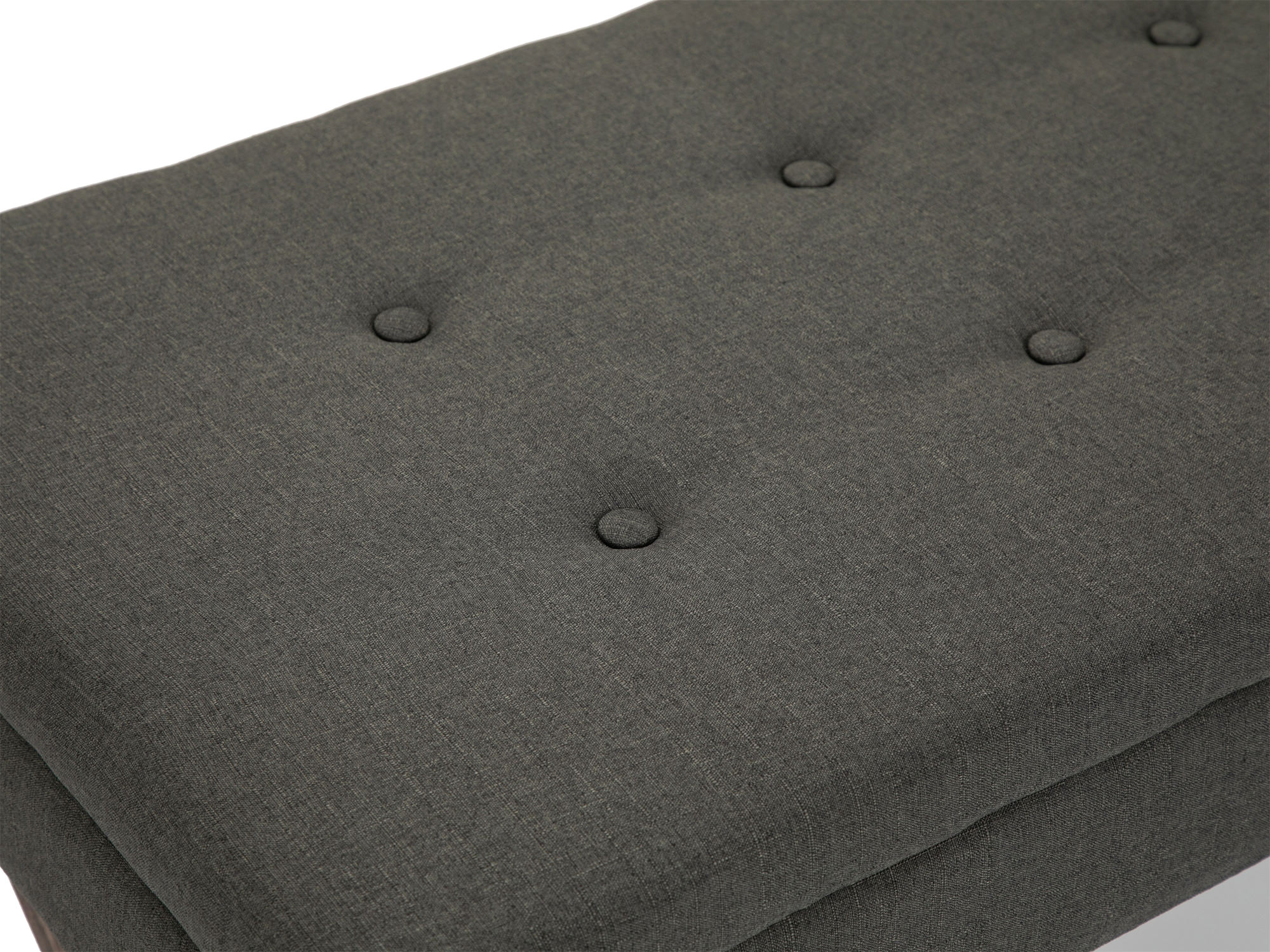 Banquette Namaro en Tissu avec espace de rangement Pieds Bois de caoutchouc