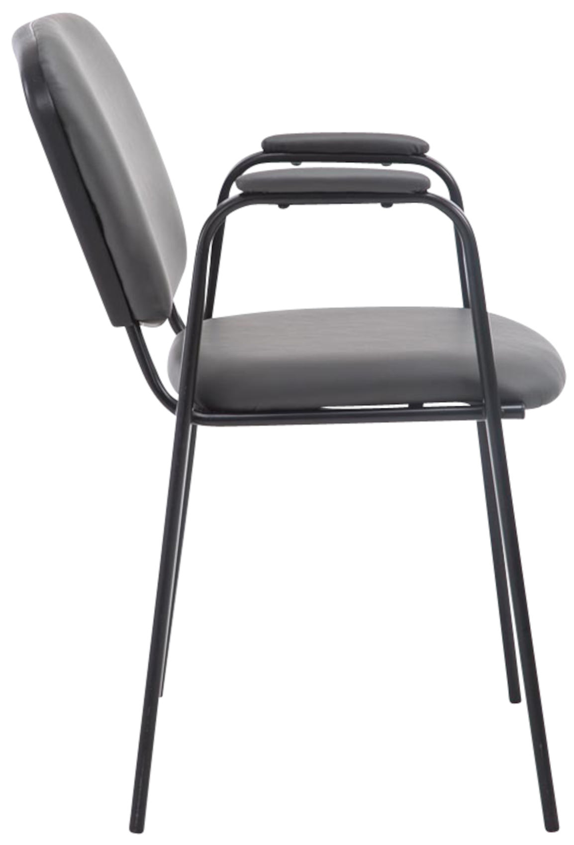 Lot de 4 chaises empilables Ken Pro en simili cuir