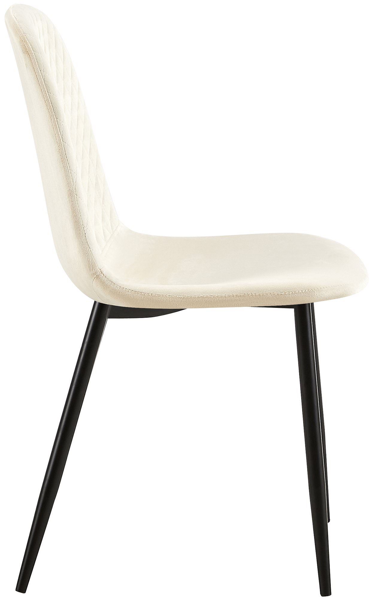 Lot de 4 Chaises de salle à manger Giverny avec Piètement en métal noir