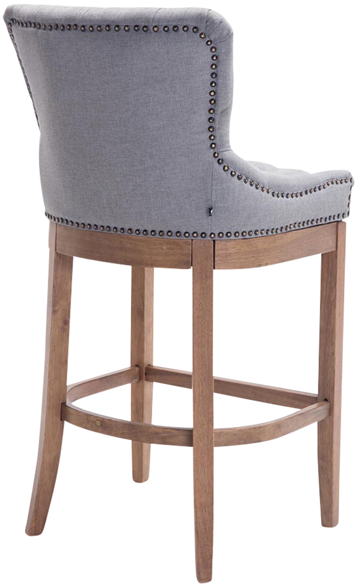 Tabouret de bar Lakewood tissu Piètement antique clair