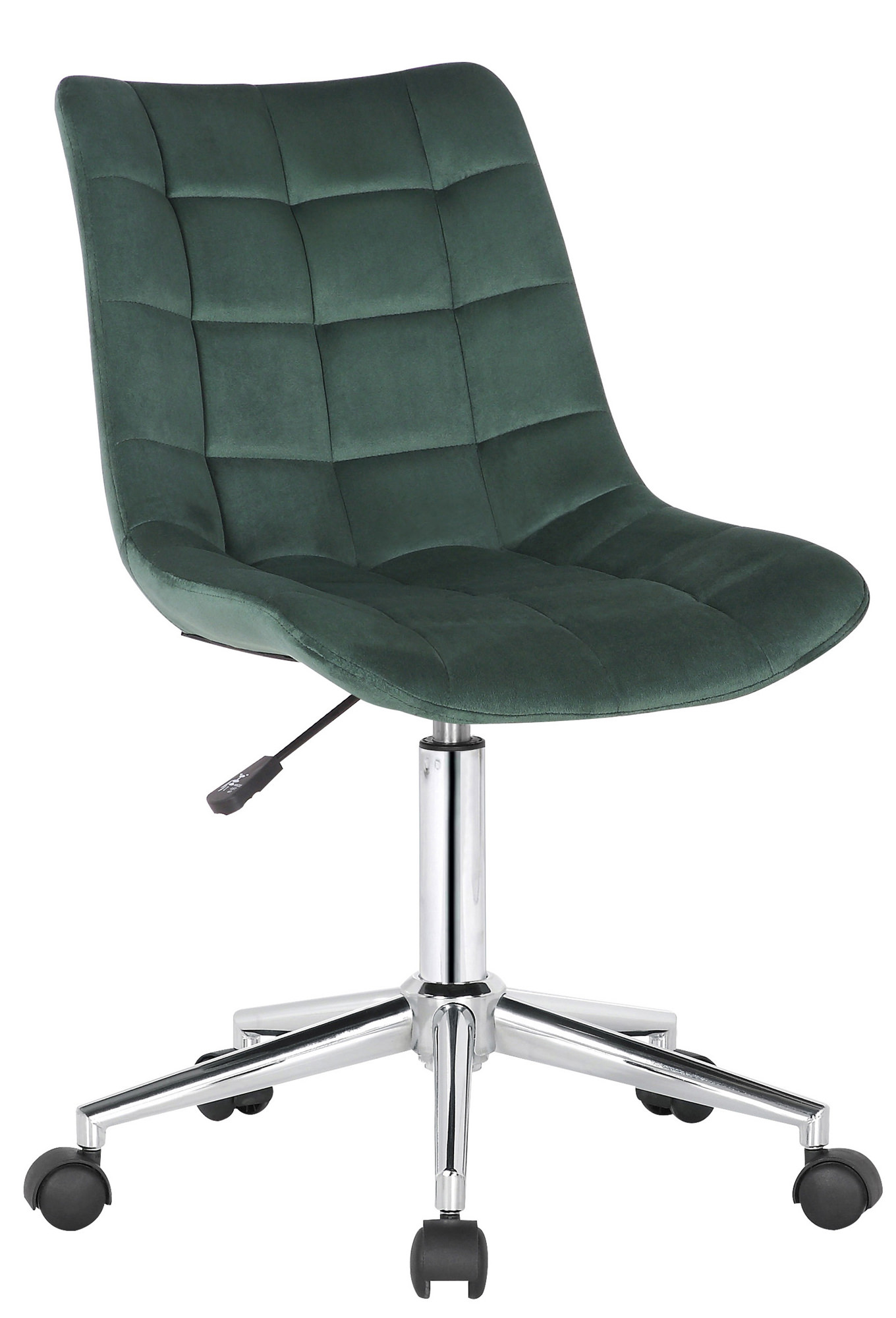 Chaise de bureau pivotant Medford en Velours avec Hauteur ajustable et Roulettes