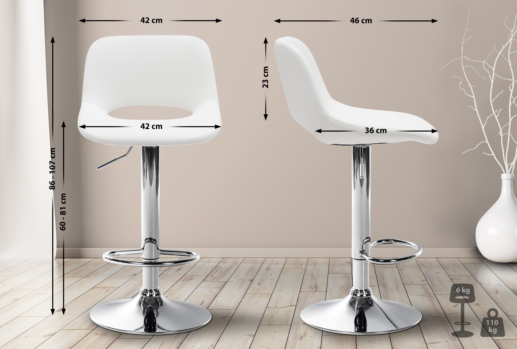 Tabouret de bar Camden similicuir