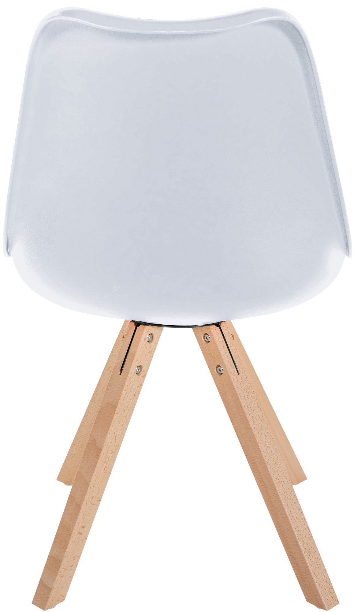 Lot de 4 chaises de salle à manger Sofia en plastique Pieds en bois