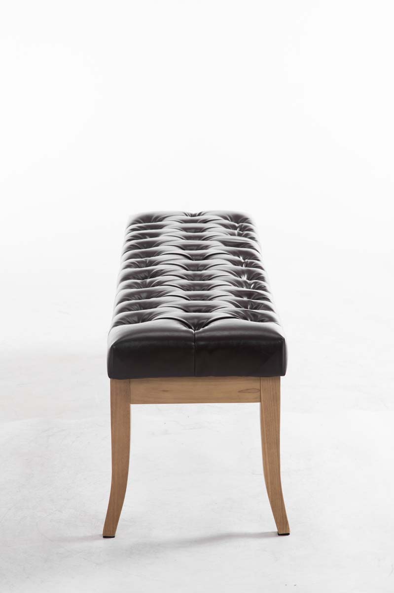 Banc Ramses similicuir antique clair