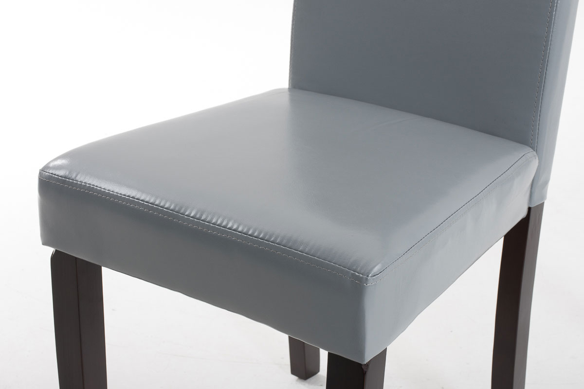 Chaise de salle à manger Ina similicuir avec pieds en Bois