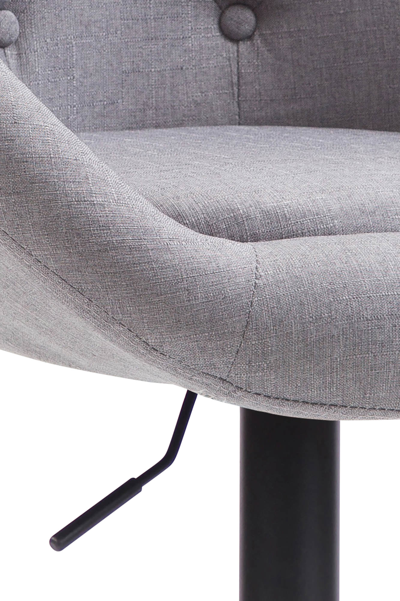 Tabouret de bar London V2 en tissu avec Pied et Repose-pieds en métal