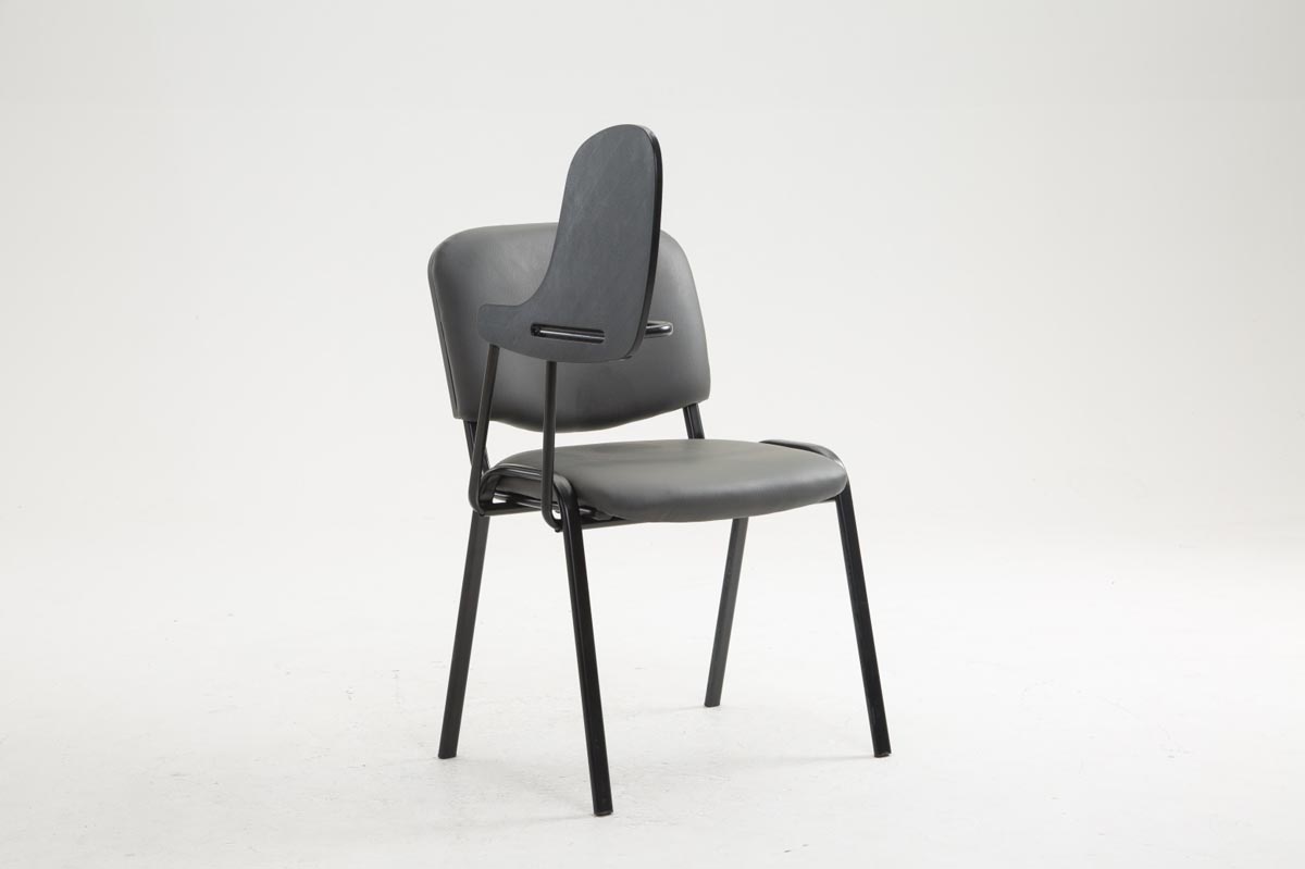 Chaise Ken en similicuir avec tablette rabattable