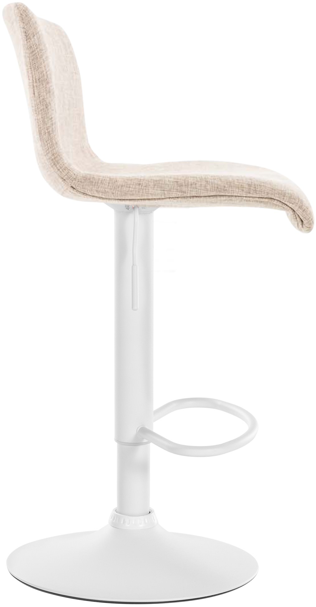 Tabouret de bar Hover Assise en Tissu Piètement Métal chromé