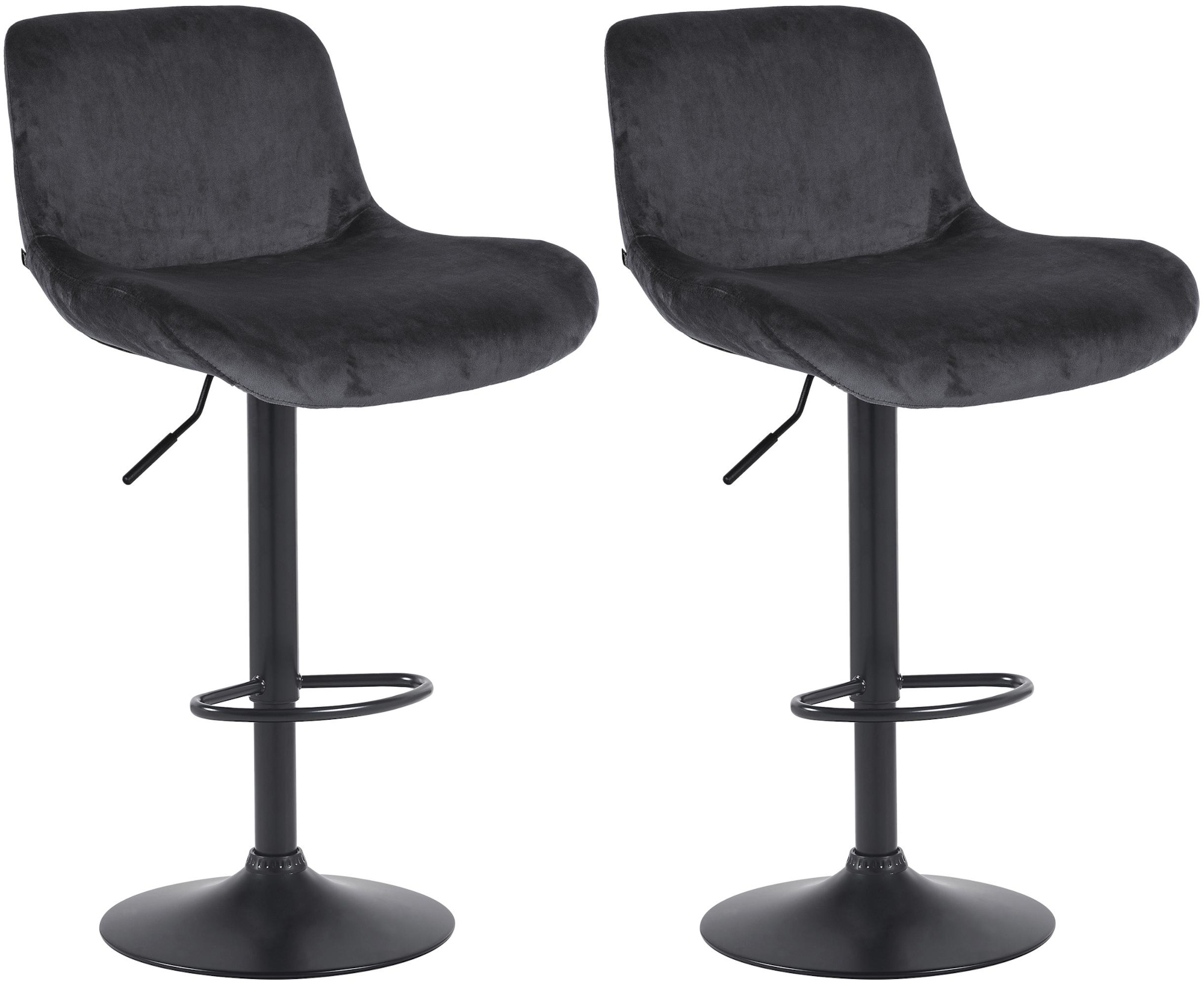 Lot de 2 tabourets de bar Solon noir