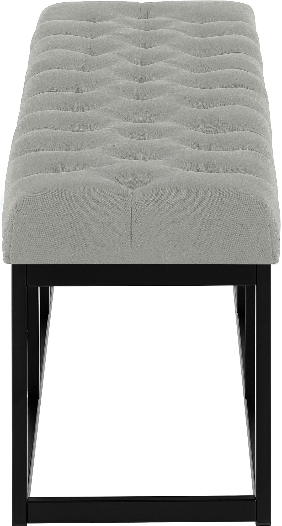 Banc Amun en tissu avec structure noire