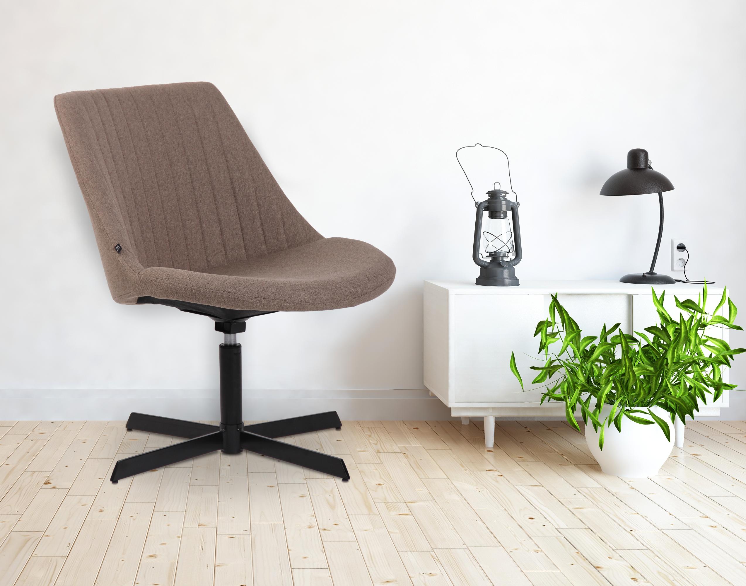 Chaise lounge Granby en Tissu avec Pied en métal