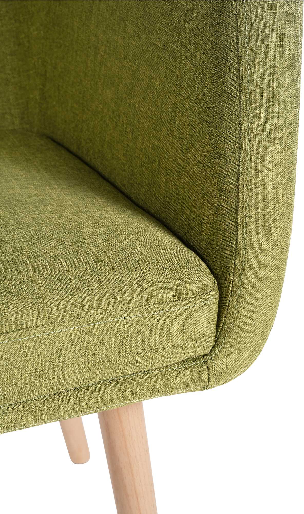 Chaise de salle à manger Utrecht en tissu avec pieds en bois