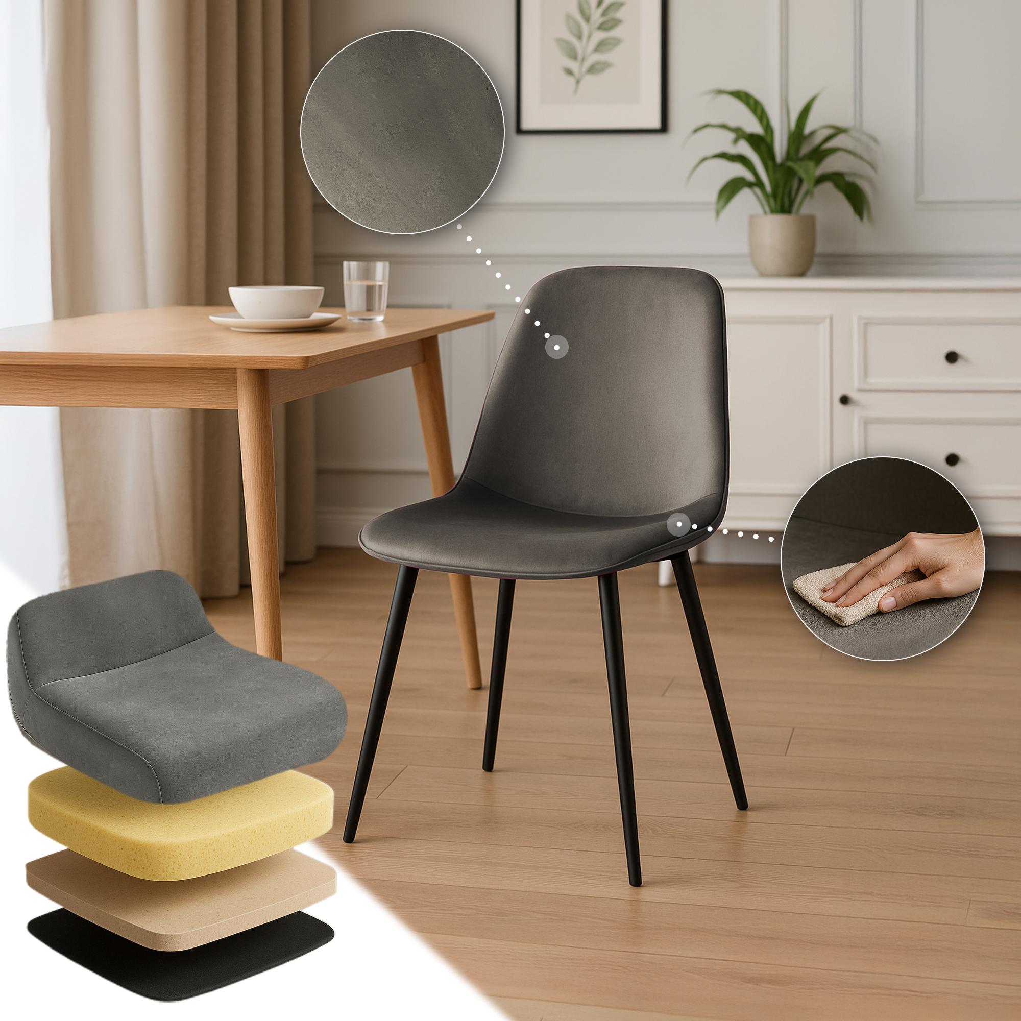 Lot de 2 chaises de salle à manger Maryam