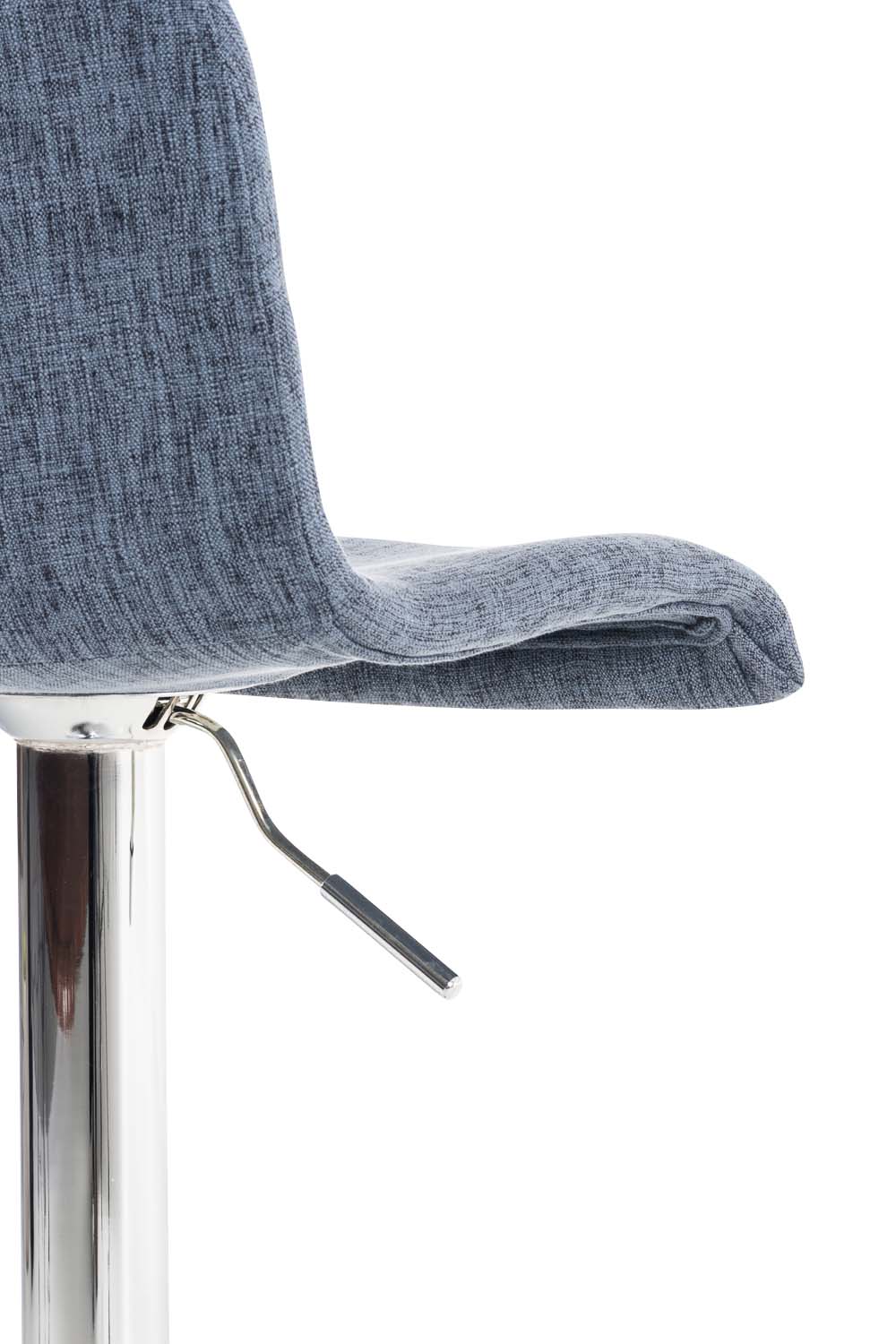 Lot 2 tabourets de bar Hover tissu hauteur réglable Piètement Métal chromé