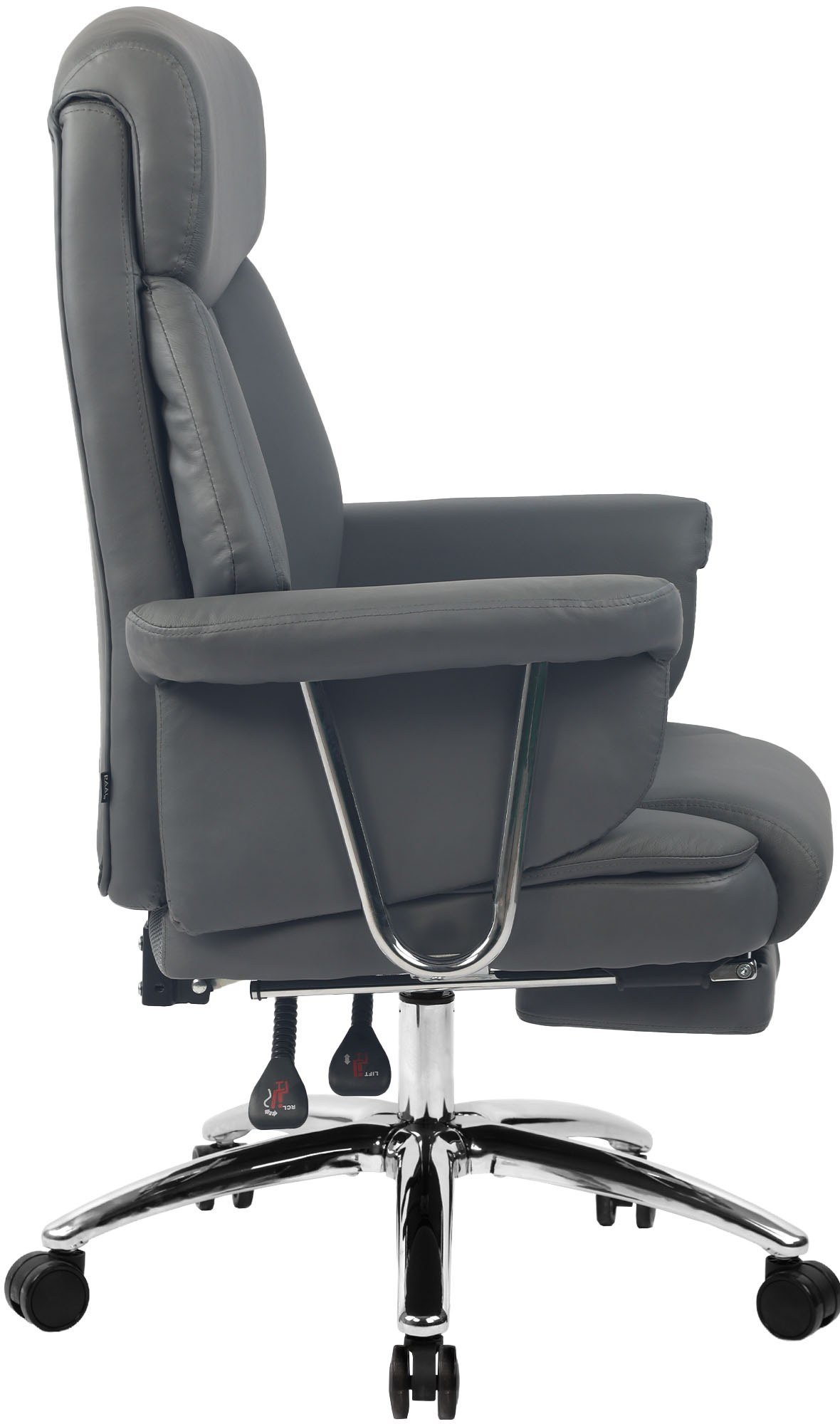 Chaise de bureau Dahra en cuir véritable