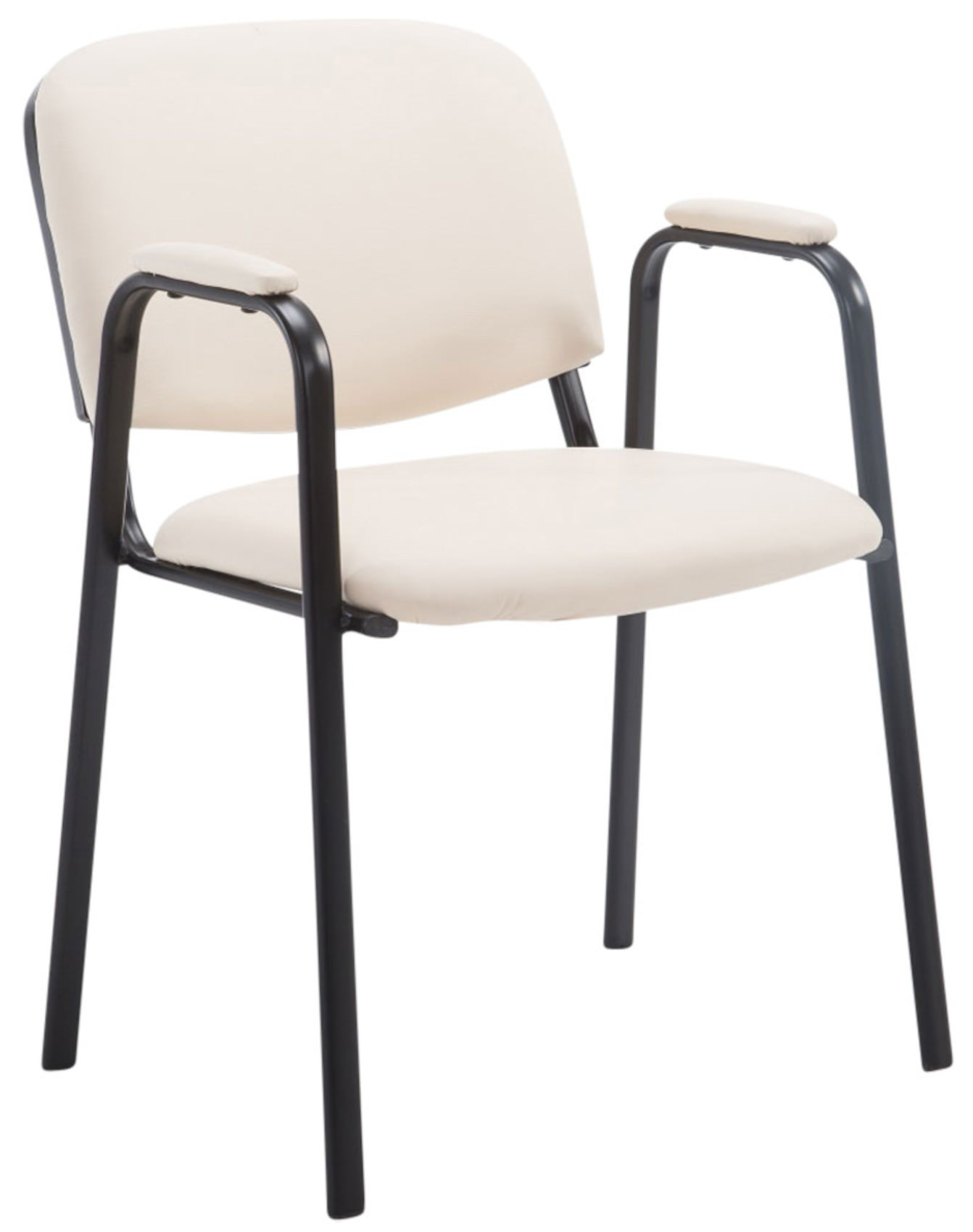 Lot de 4 chaises empilables Ken Pro en simili cuir
