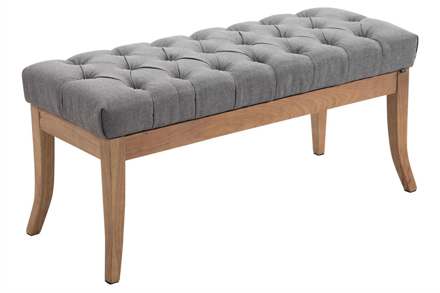 Banc Ramses tissu pieds antique clair