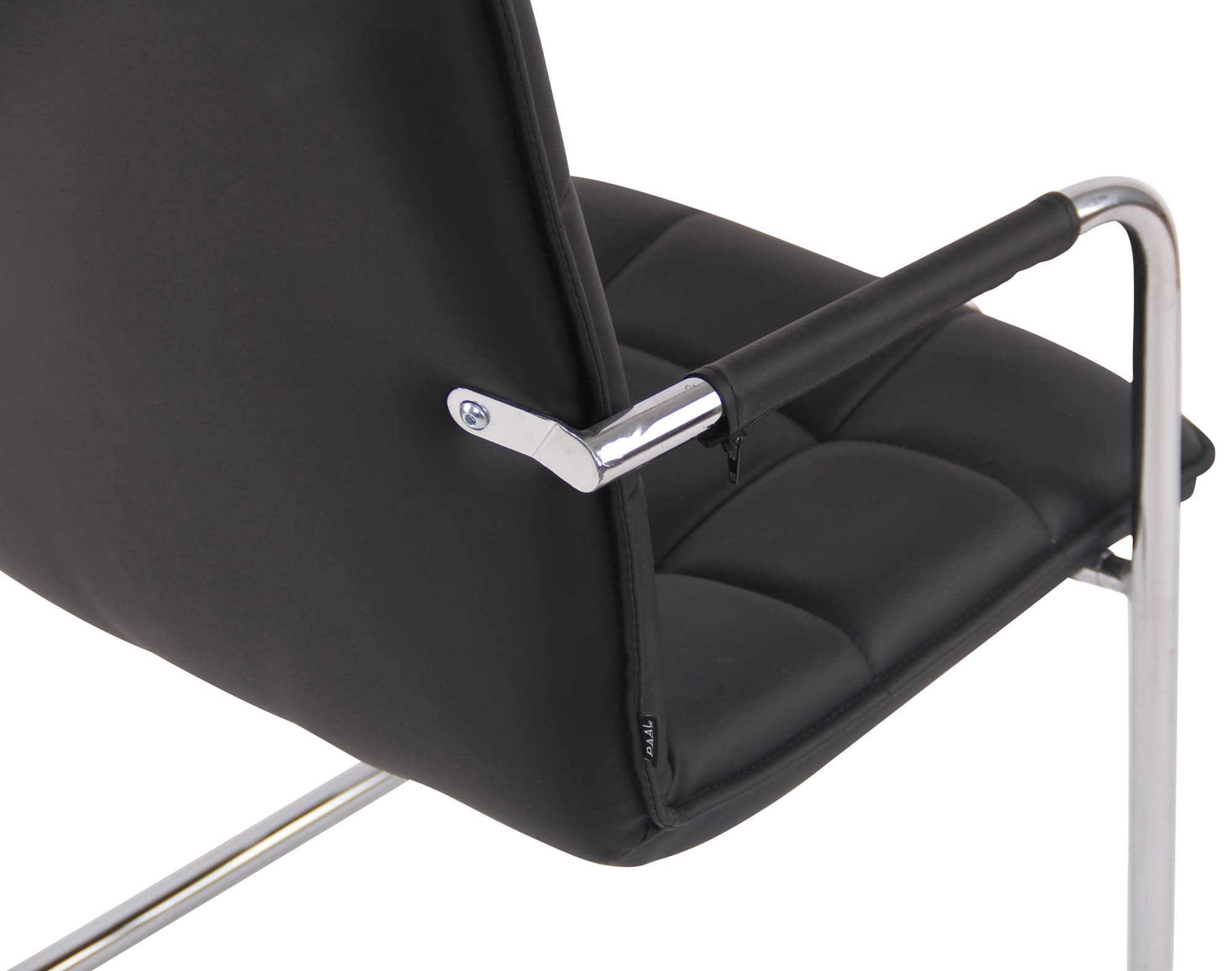 Lot de 2 Chaises Cantilever Gandia en Similicuir et pieds en Métal
