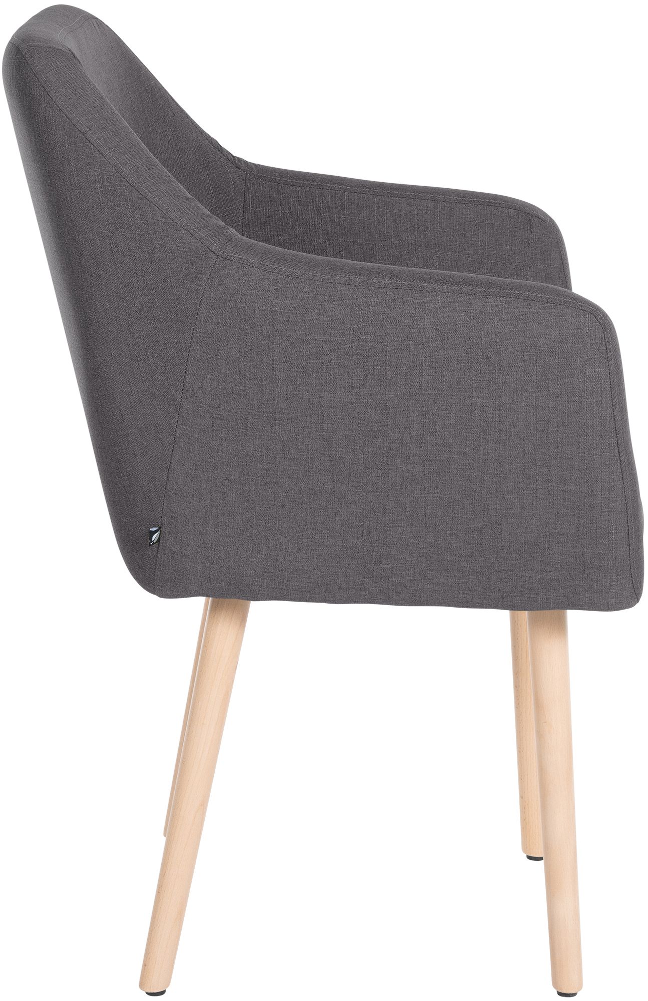 Chaise de salle à manger Utrecht en tissu avec pieds en bois