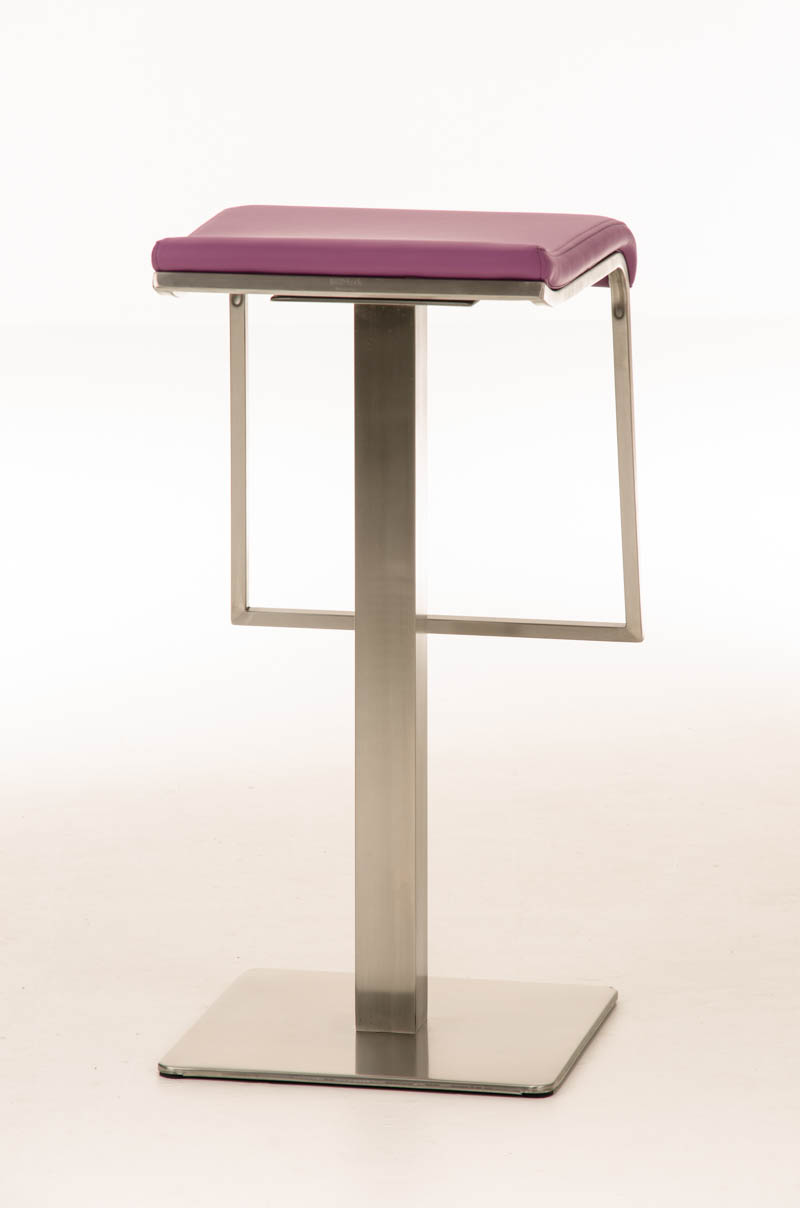 Tabouret de bar Lameng E78 en Similicuir pied en métal