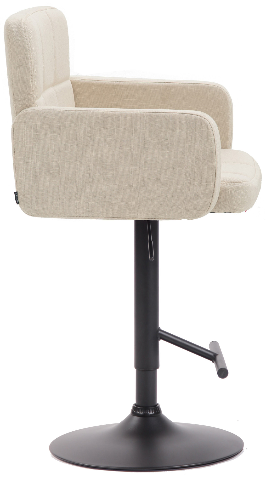 Tabouret de bar Los Angeles tissu avec pied en métal