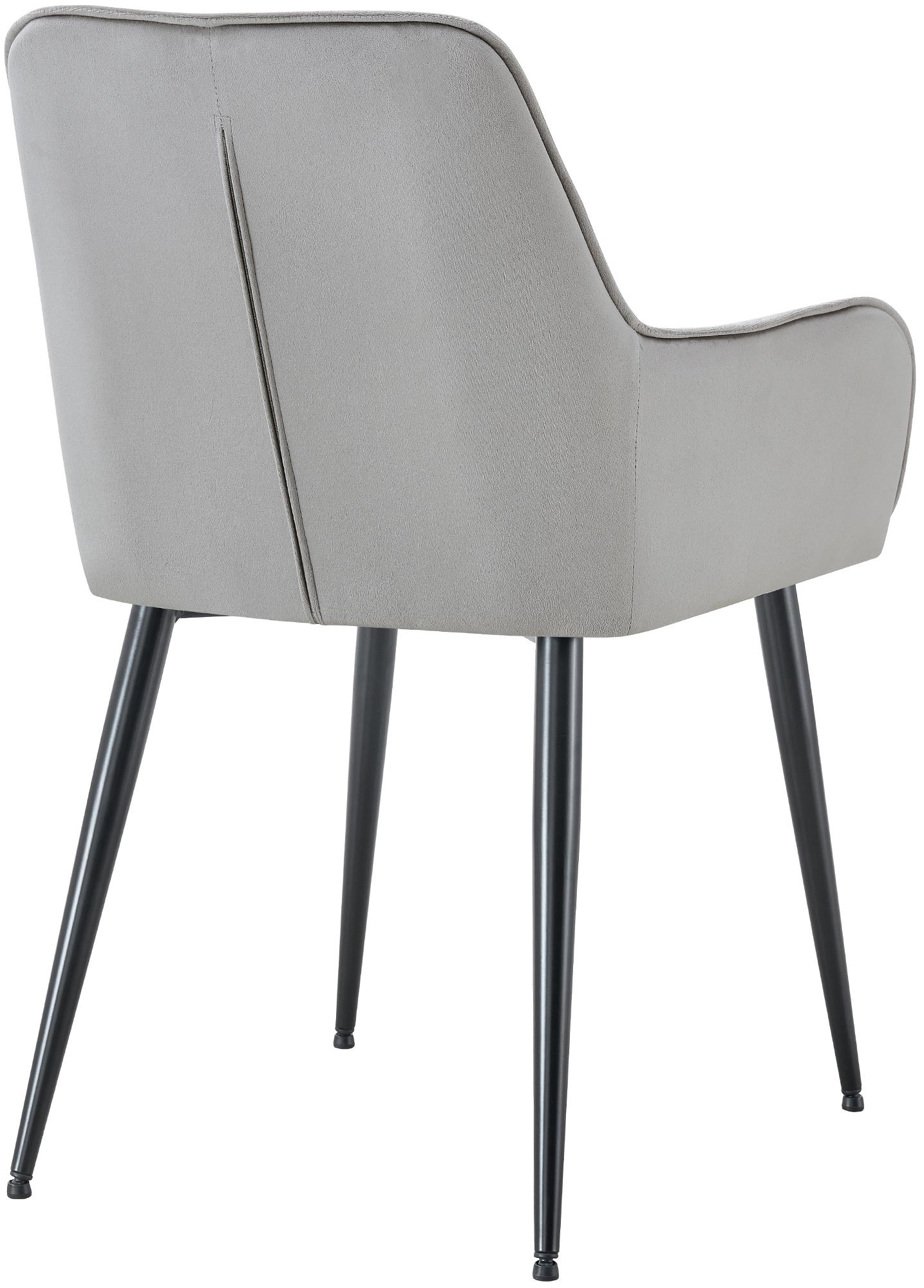 Chaise de salle à manger Ferndale revêtement en velours