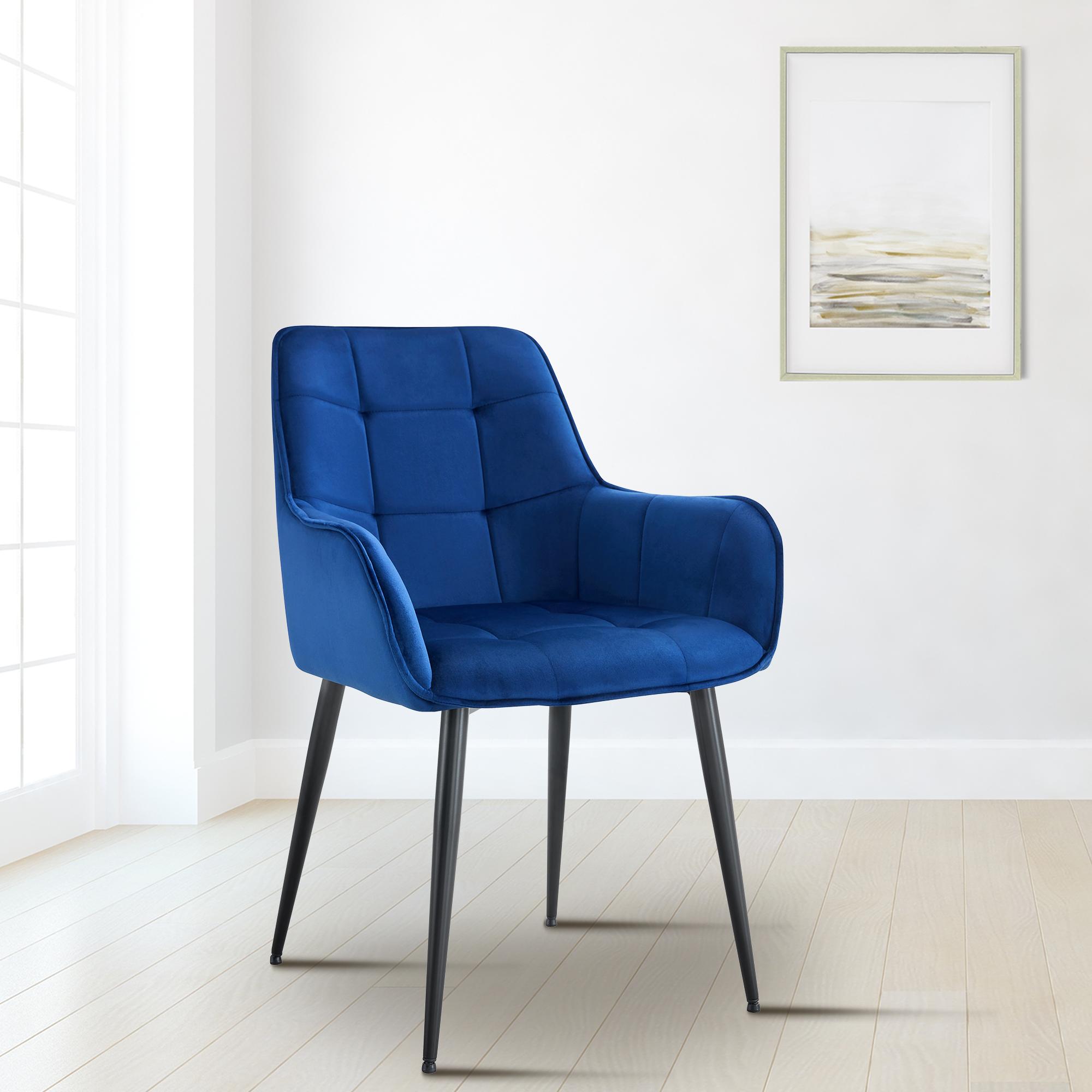 Lot de 2 chaises de salle à manger Ferndale velours