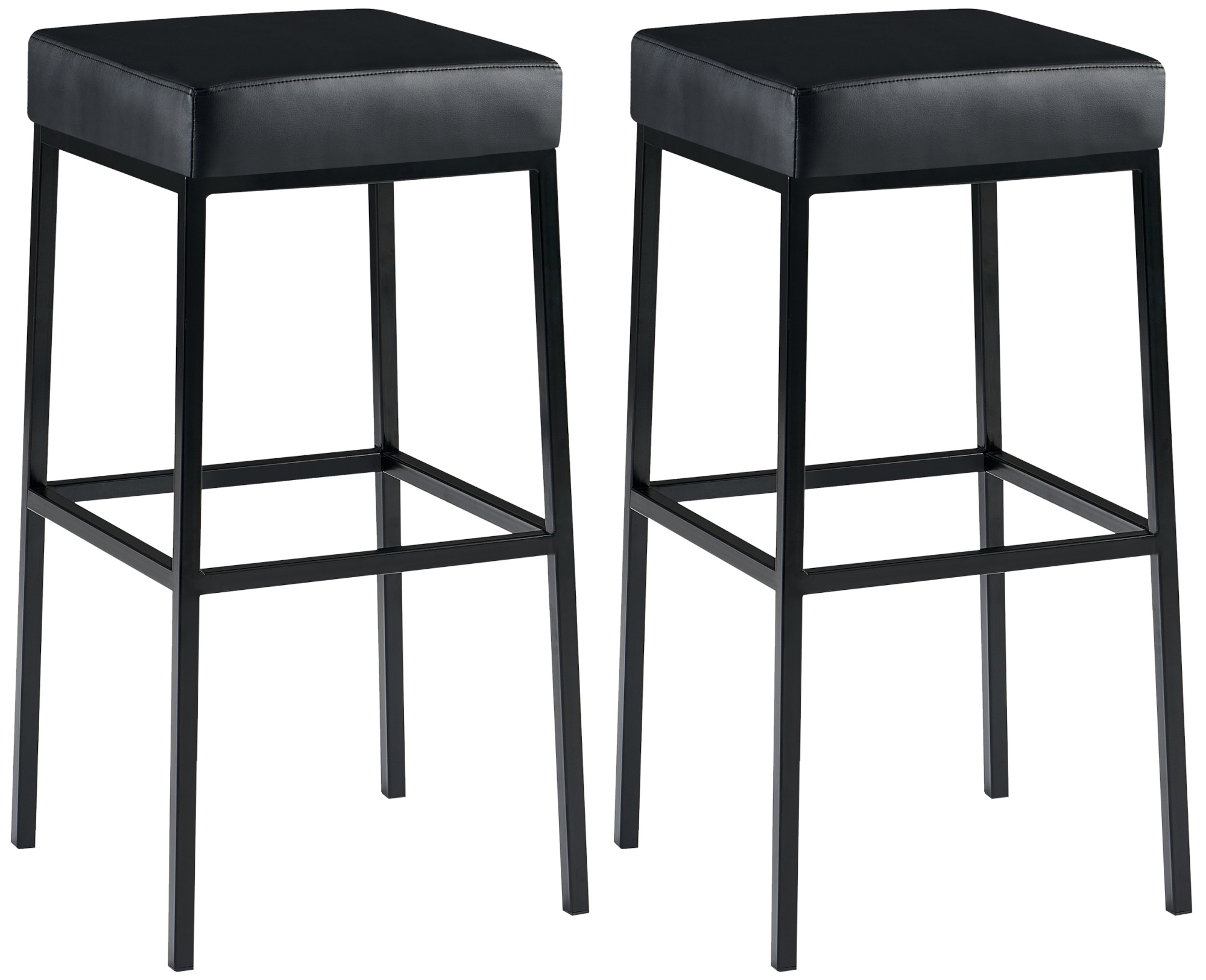 Set de 2 tabourets de bar Montreal revêtement en simili cuir
