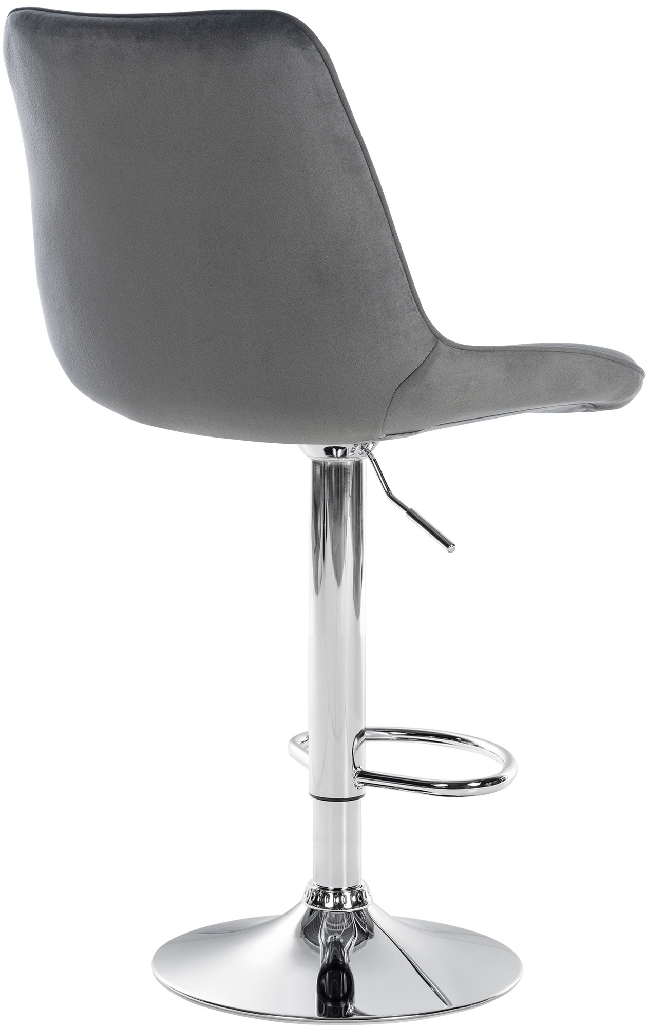 Tabouret de bar Toni en Velours Pied trompette en Métal