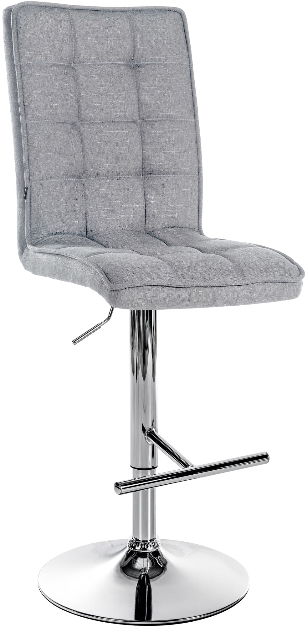 Tabouret de bar Peking en tissu réglable et pivotant
