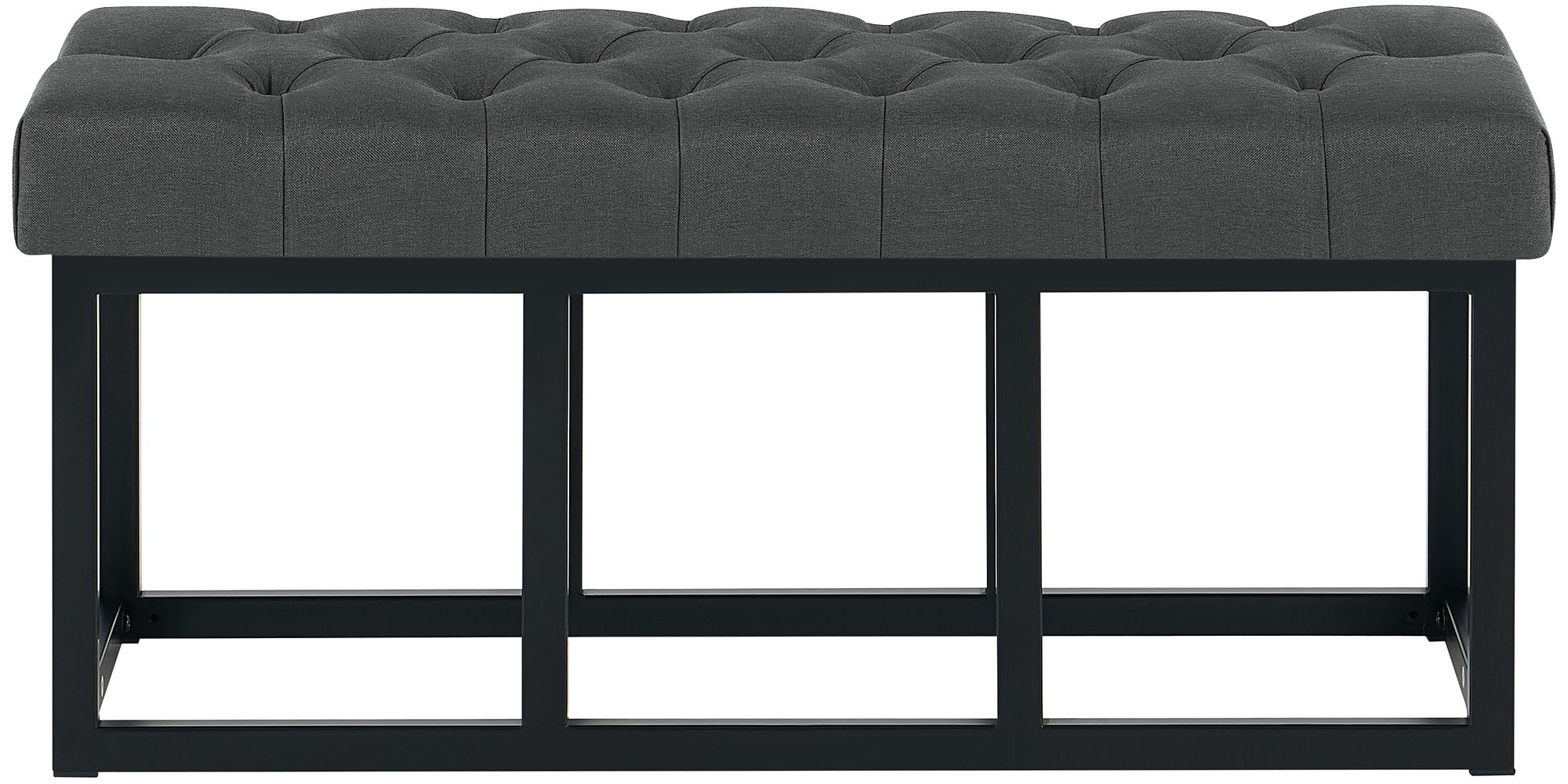 Banc Amun en tissu avec structure noire